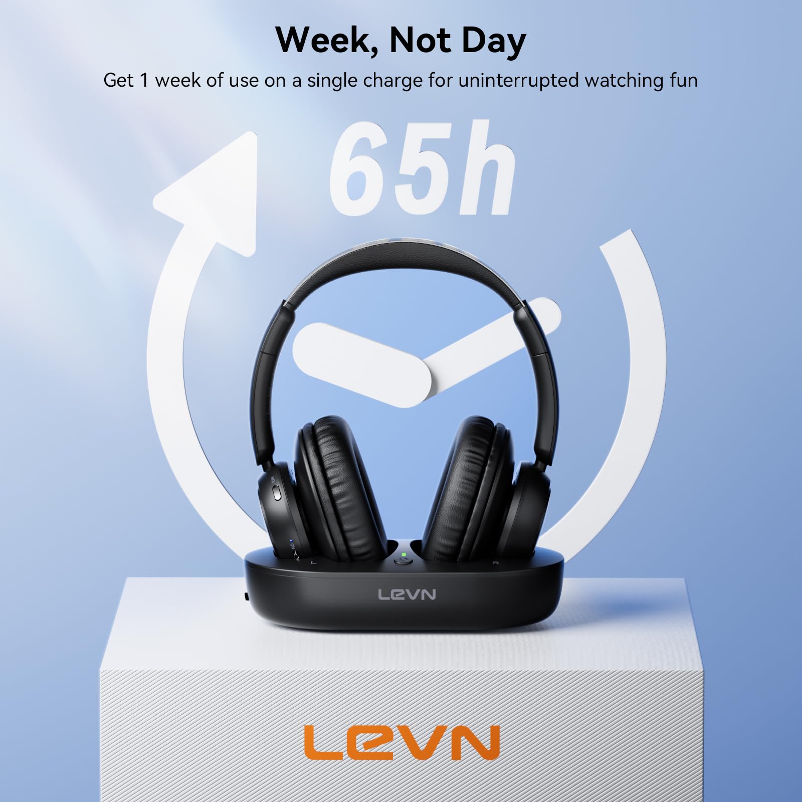 2024 Updated Wireless TV Headphones for Seniors - Bluetooth Over-Ear Headphones with Charging Base & Transmitter, Zero Audio Delay, Perfect Gift for Elderly Parents (Ideal for Nighttime TV Watching & Hearing Assistance)