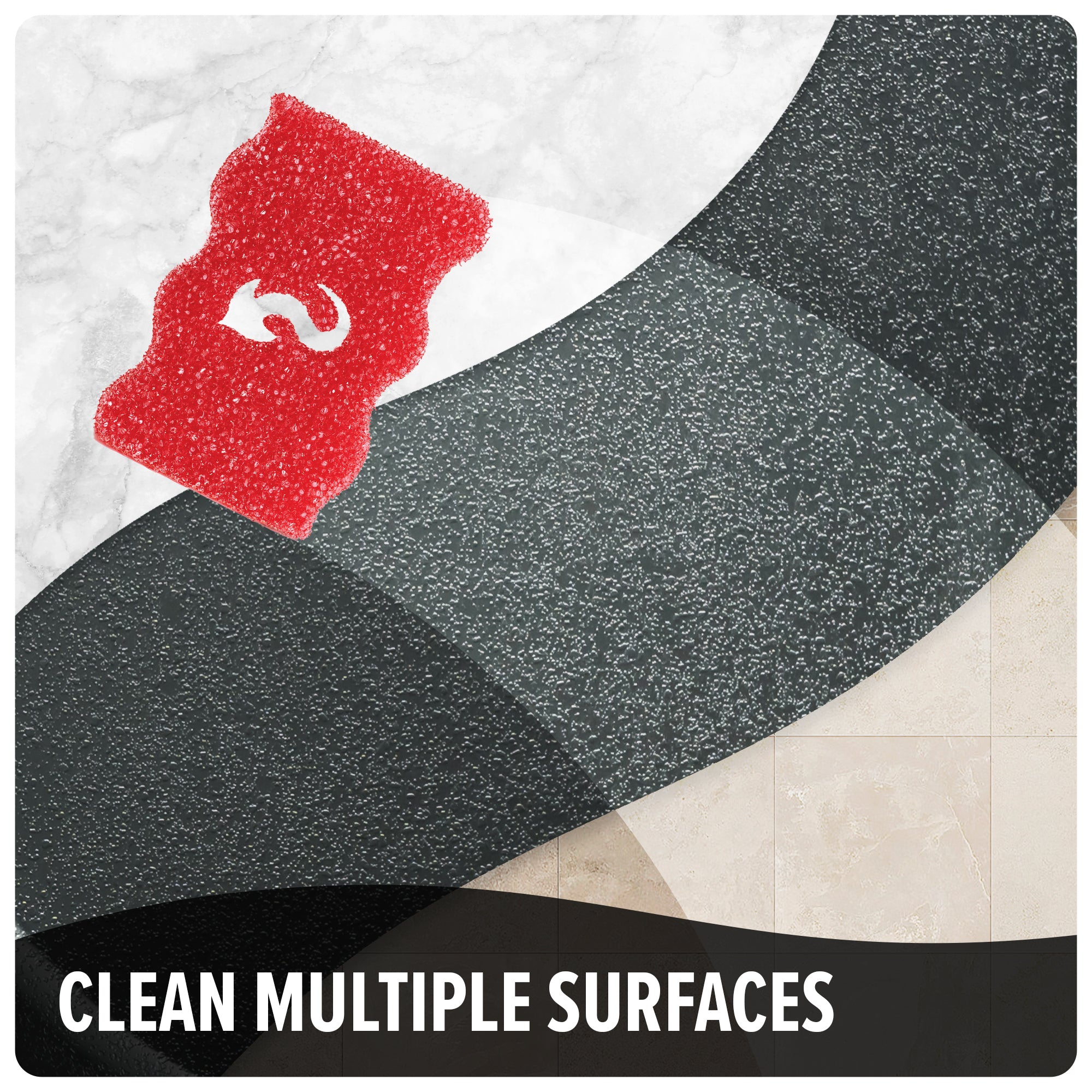 Scrub Devil Sponge - Heavy Duty Cleaning Sponge for Kitchen, Bathroom & Household - Non-Scratch Scouring Pads for Pots, Pans, Dishes & Stainless Steel - Perfect for Deep Cleaning & Tough Stains