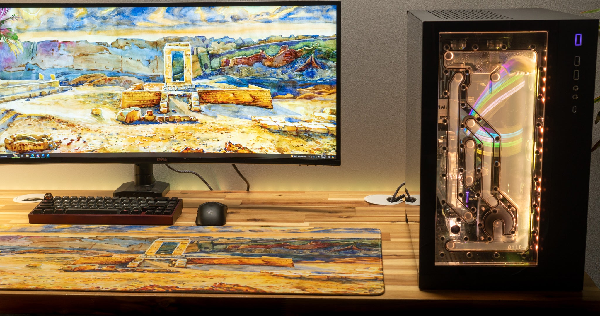 Limited Edition History with Kayleigh Dendera Temple of Hathor XL Mouse Pad - Content Creator Collaboration Desk Mat for Gamers & Office Use