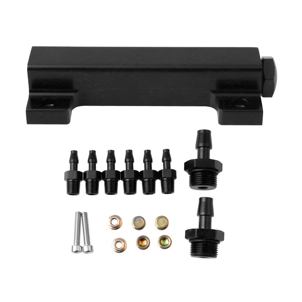 Aluminum 6 Port Vacuum Intake Manifold Kit for Car Performance