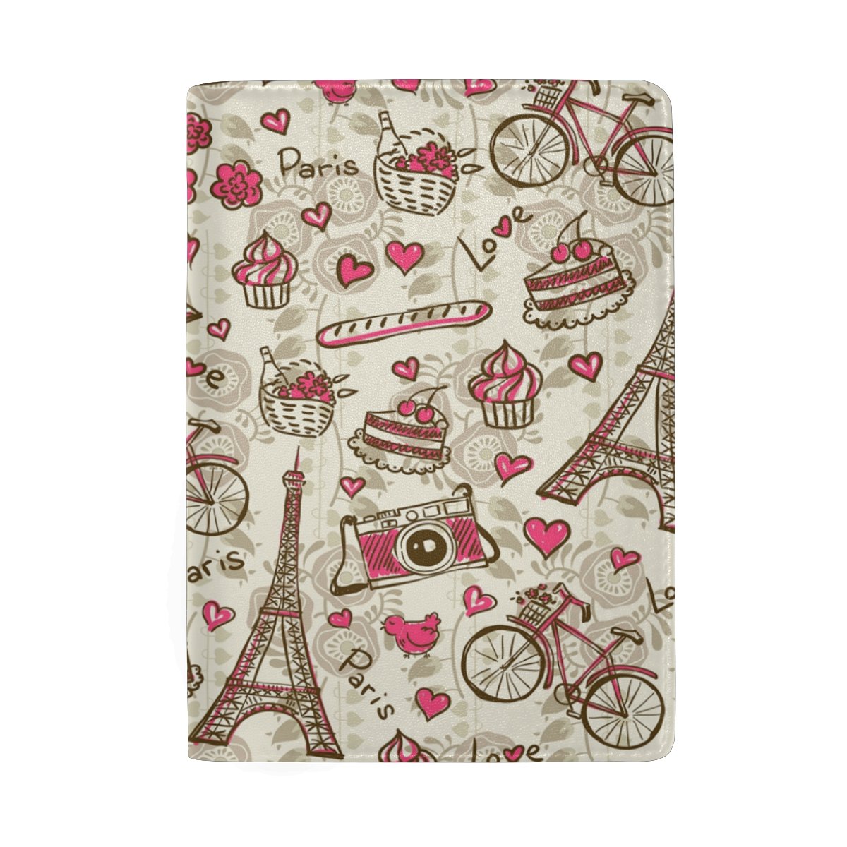 Vintage Eiffel Tower Leather Passport Holder - Parisian Travel Wallet with RFID Blocking - Perfect for International Trips & Luxury Travel Accessories