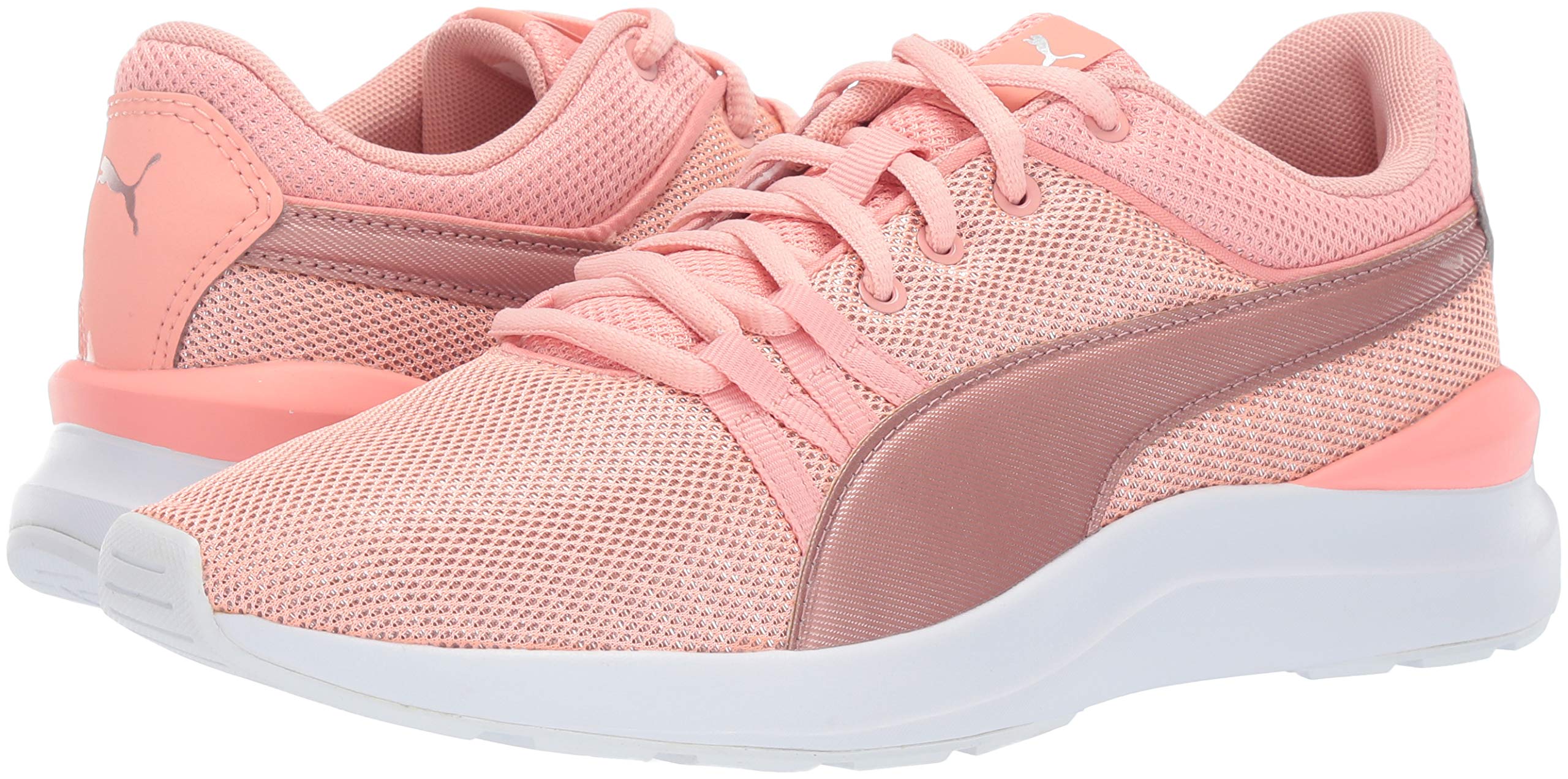 Puma Unisex Kids Adela Sneaker - Light Pink Rose Gold Athletic Shoes for Boys & Girls, Size 6 M US Big Kid | Comfortable Casual Walking & School Shoes for Active Children