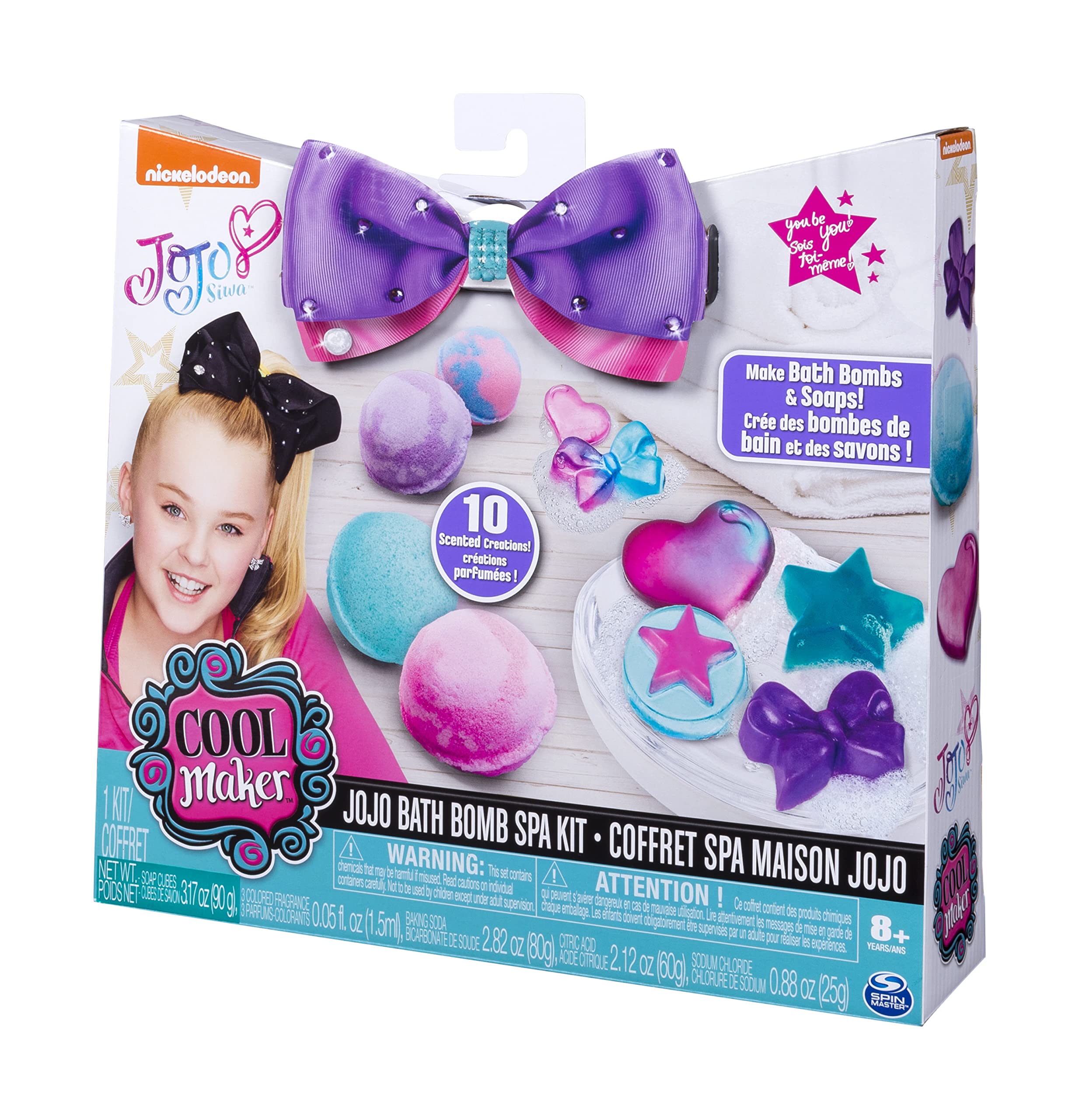 JoJo Siwa Bath Bomb and Soap Spa Kit for Kids Ages 8+ | DIY Bath & Body Gift Set with Colorful Fizzing Bombs | Fun Birthday Party, Sleepover & Self-Care Activity for Girls