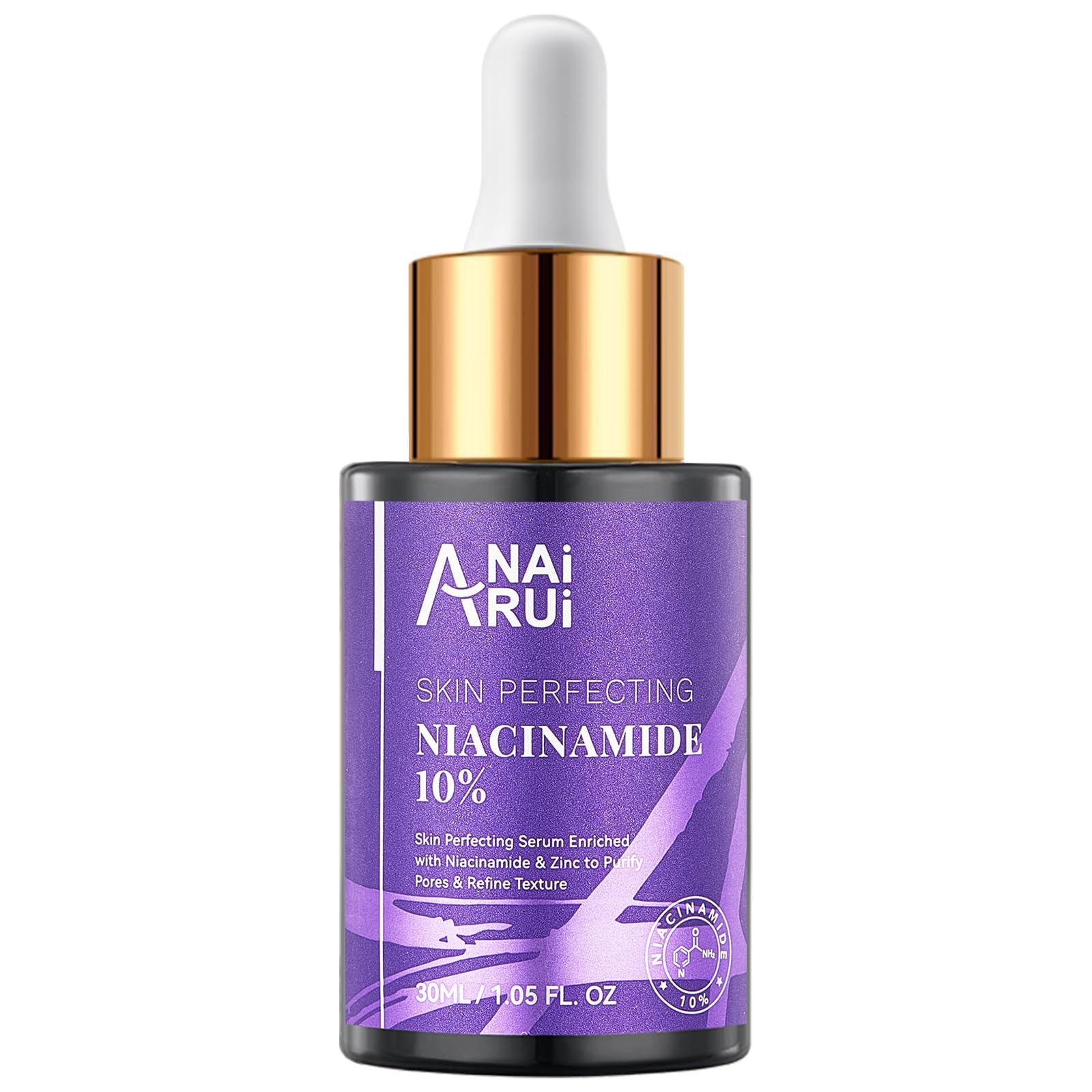 ANAiRUi 10% Niacinamide Face Serum with Vitamin B3, Arbutin & Zinc - Dark Spot Corrector, Blemish & Pore Minimizer, Anti-Aging & Wrinkle Treatment - 30ml - Brighten Skin Tone for Day & Night Use