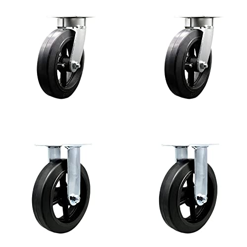 2 Swivel - 2 Rigid