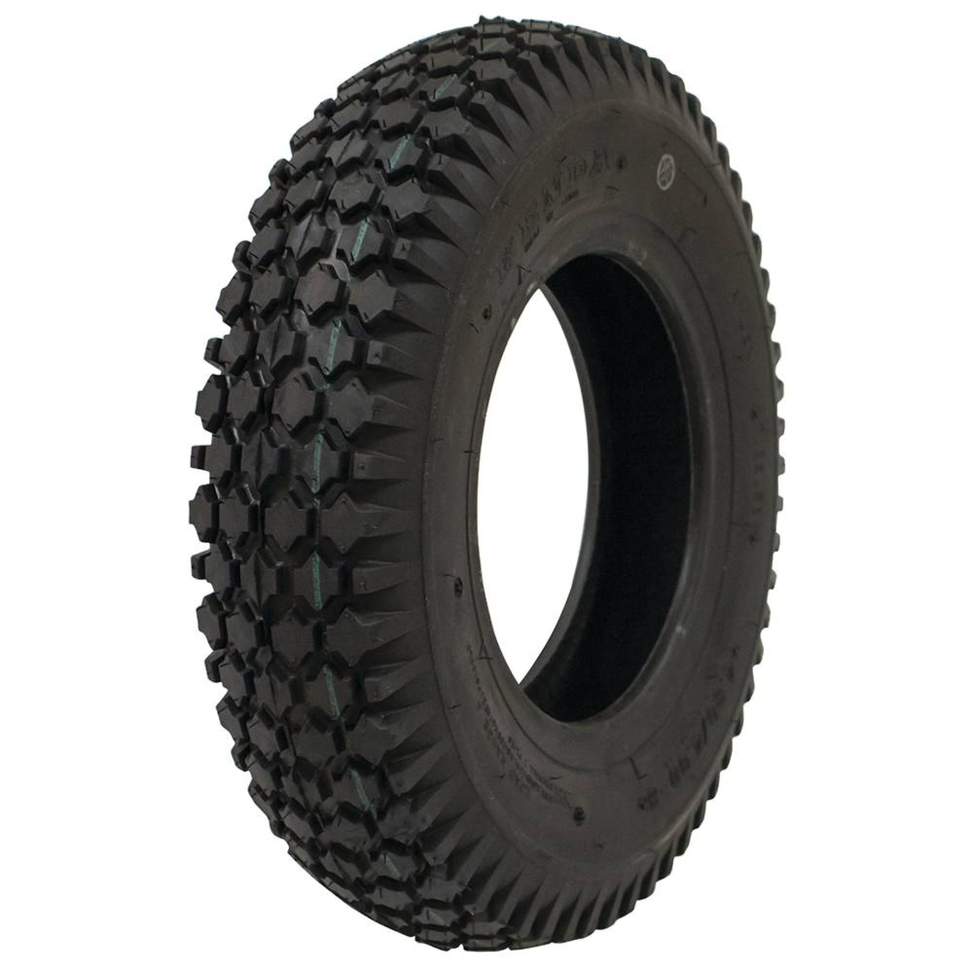Stens 160-343 4.80x4.00-8 Stud 2-Ply Black Tire for Lawn Mowers, Golf Carts & Utility Trailers - Heavy Duty Replacement Tire with Excellent Traction