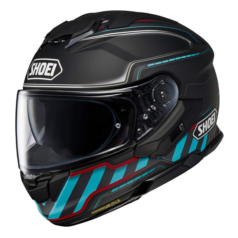 Shoei GT Air 3 Motorcycle Helmet - Matte Black/Blue/Red - DOT & ECE Certified - Lightweight & Ventilated for Touring, Commuting & Long Rides - Premium Full Face Helmet for Men & Women