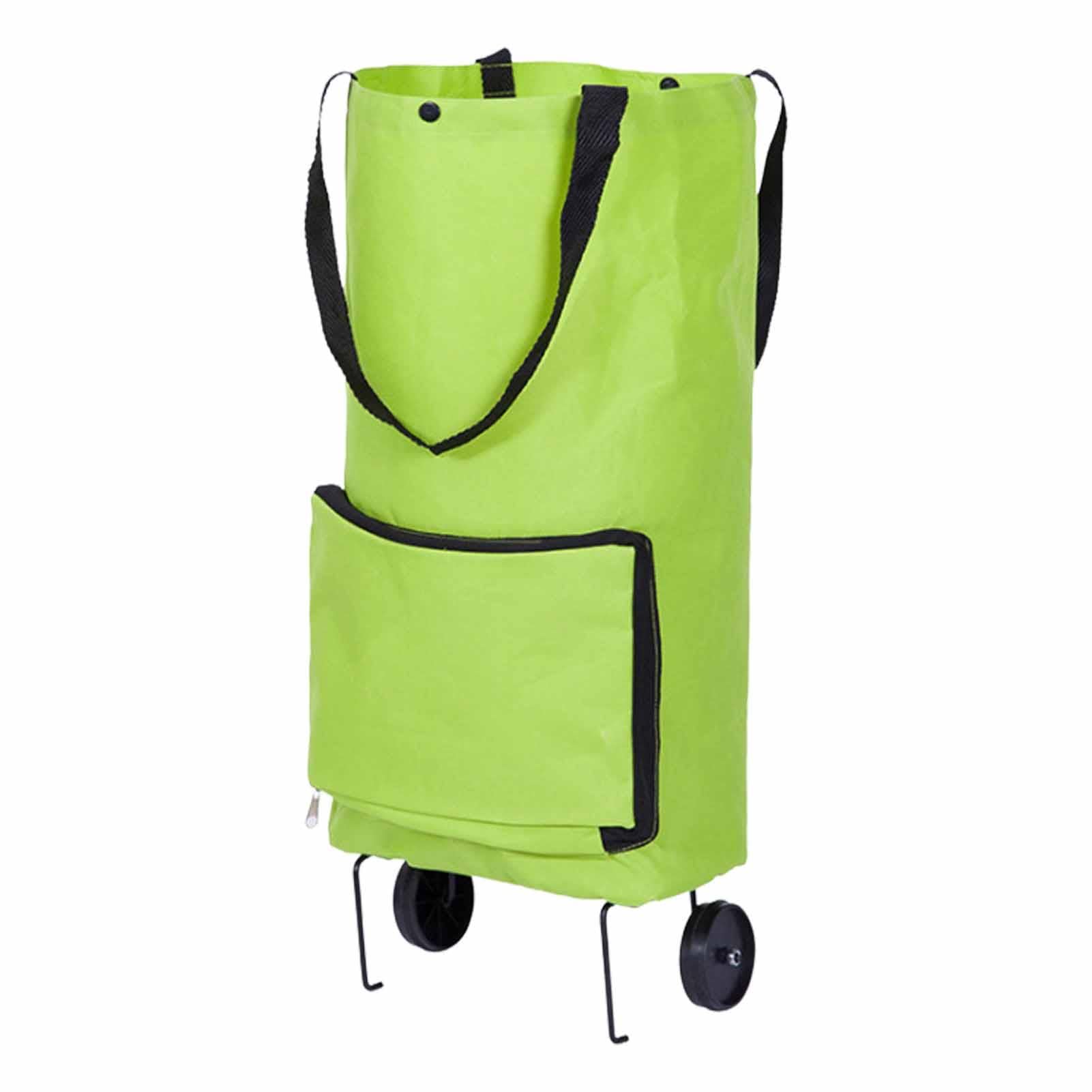 Foldable Shopping Cart with Wheels - Portable Grocery Cart with Removable Waterproof Bag, Large Capacity Utility Cart for Stair Climbing - Perfect for Grocery Shopping, Laundry, and Outdoor Market Trips