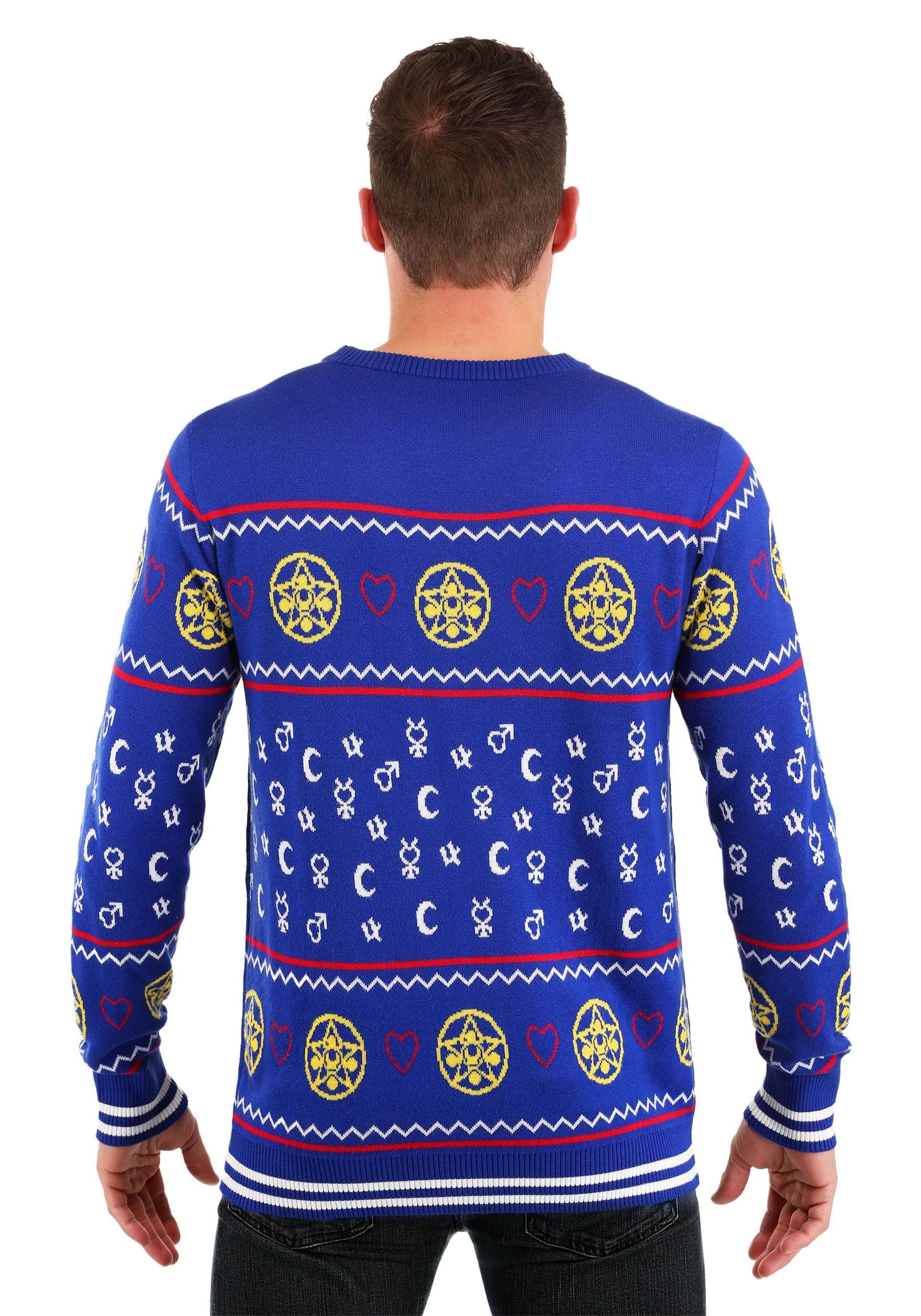Sailor Moon Ugly Christmas Sweater for Adults - Japanese Anime Holiday Crewneck Sweatshirt - Festive Xmas Pullover for Anime Fans, Cosplay & Holiday Parties