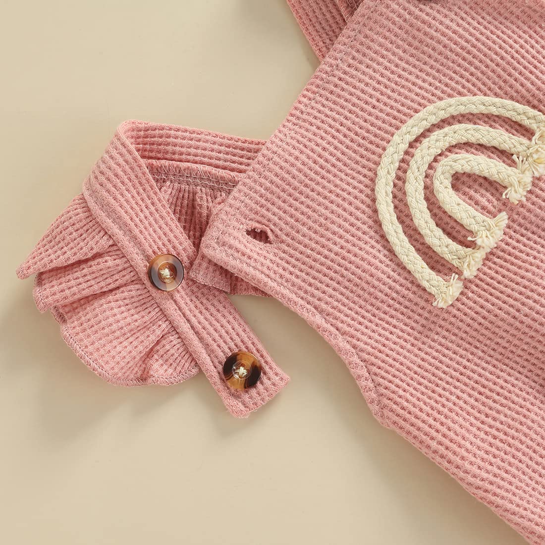 MERSARIPHY Boho Baby Girl Romper - Cotton Linen Straps Bodysuit Tops for Newborns | Summer Outfits for Girls | Perfect for Beach, Park & Family Photos