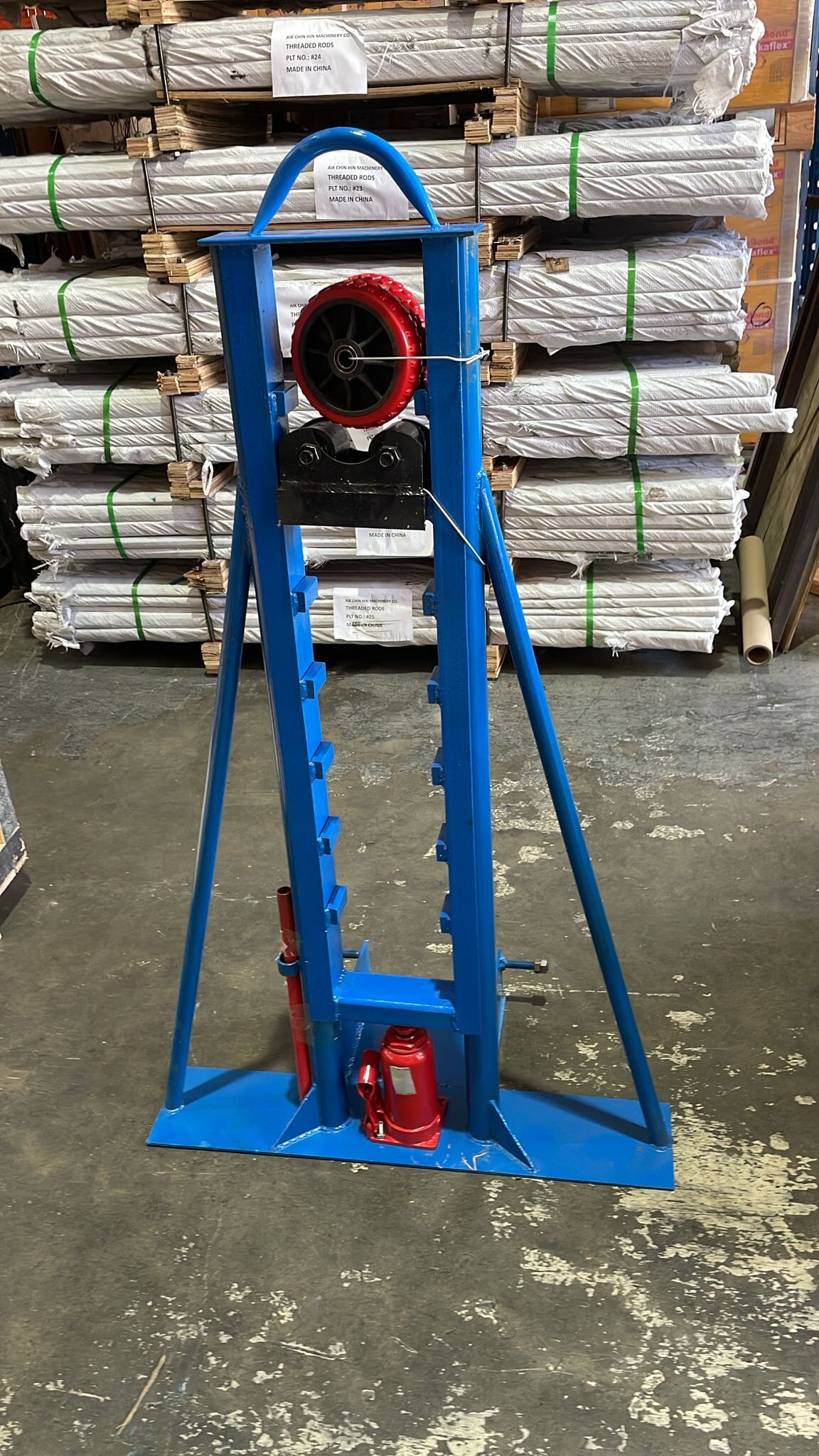 Aiko 2 Ton Hydraulic Cable Pay Off Stand | Heavy Duty Wire Uncoiler for Industrial Use | Model CS 5T | Perfect for Construction, Mining & Electrical Wiring Projects