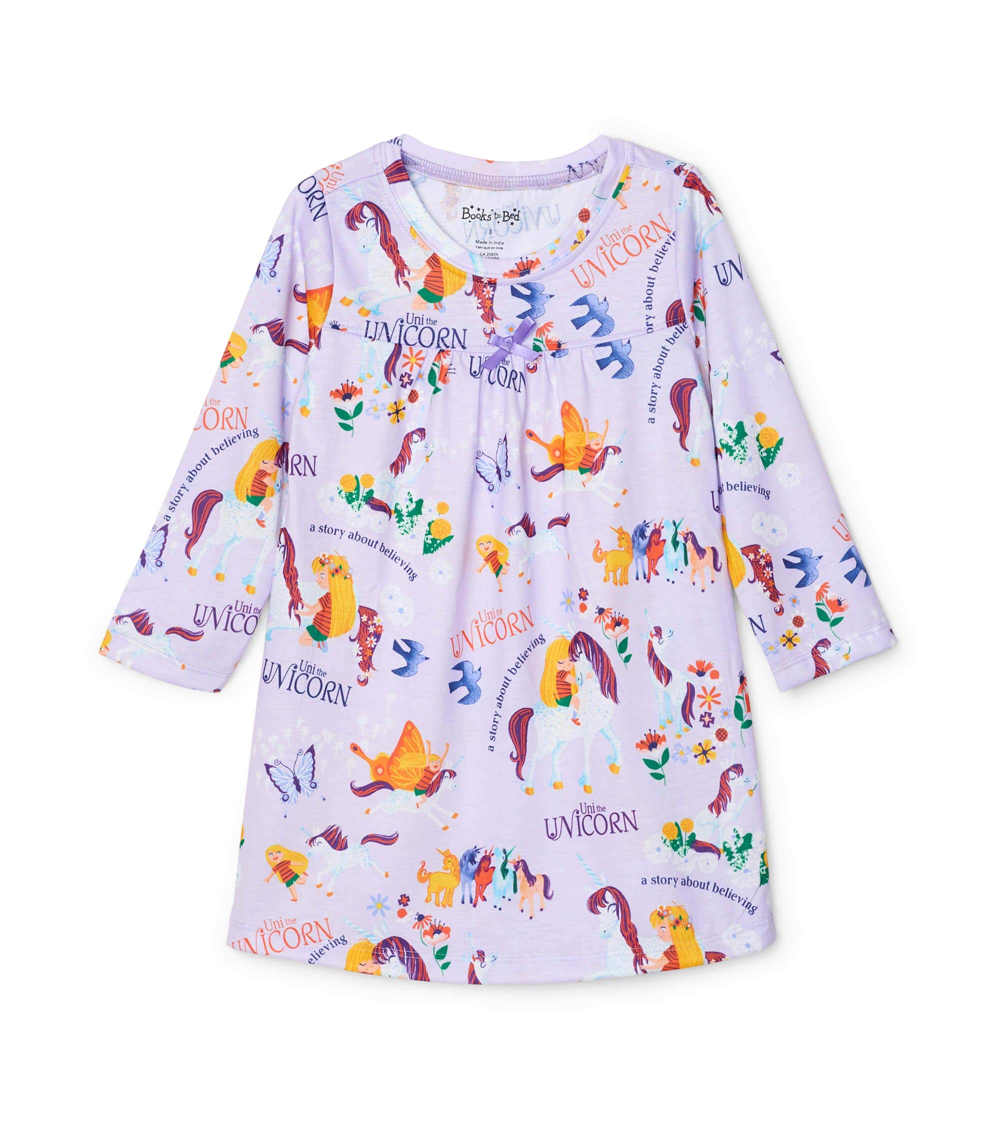 Girls' Book and Long Sleeve Printed Nightgown Set - Cute Pajama Set for Bedtime Reading & Storytime - Perfect Gift for Girls Ages 4-10