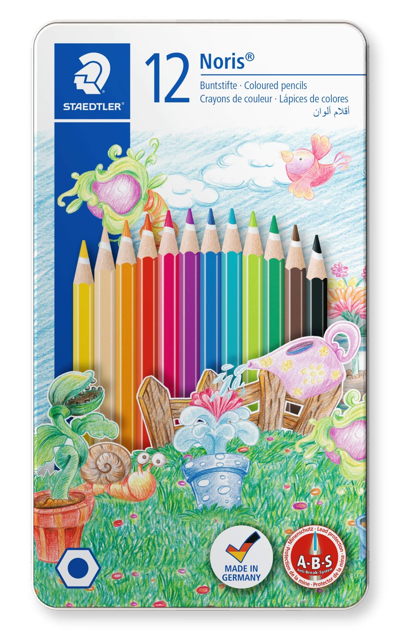 Staedtler Noris Club 12 Pack Assorted Colored Pencils - Premium Quality Art Supplies for Drawing, Sketching & Coloring - Perfect for Artists, Students & DIY Craft Projects