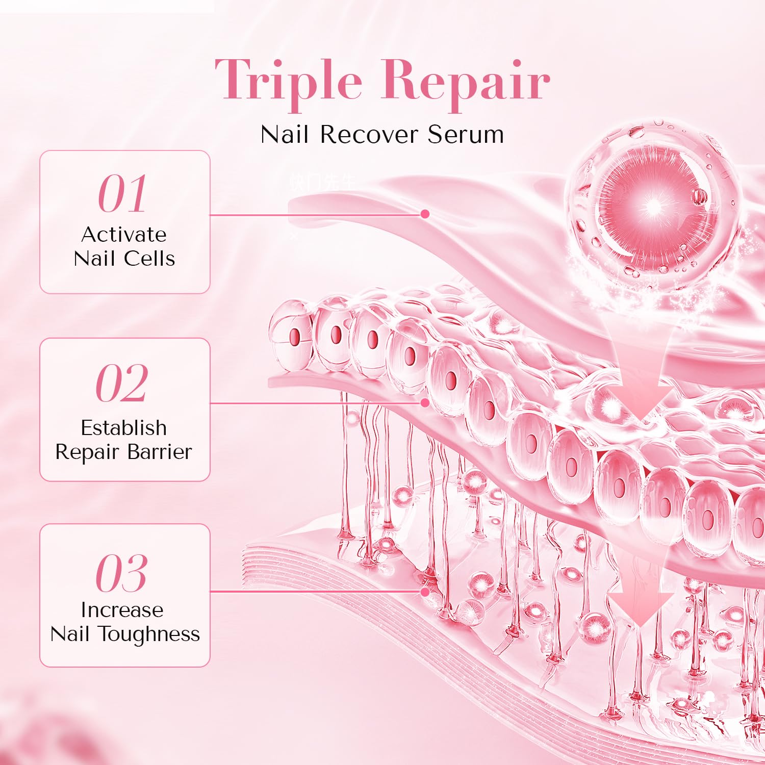 AZUREBEAUTY Nail Strengthener & Growth Serum - Repair Treatment for Thin, Damaged Nails | Manicure Prep & Nail Care Solution | Perfect for Weak, Brittle Nails at Home or Salon
