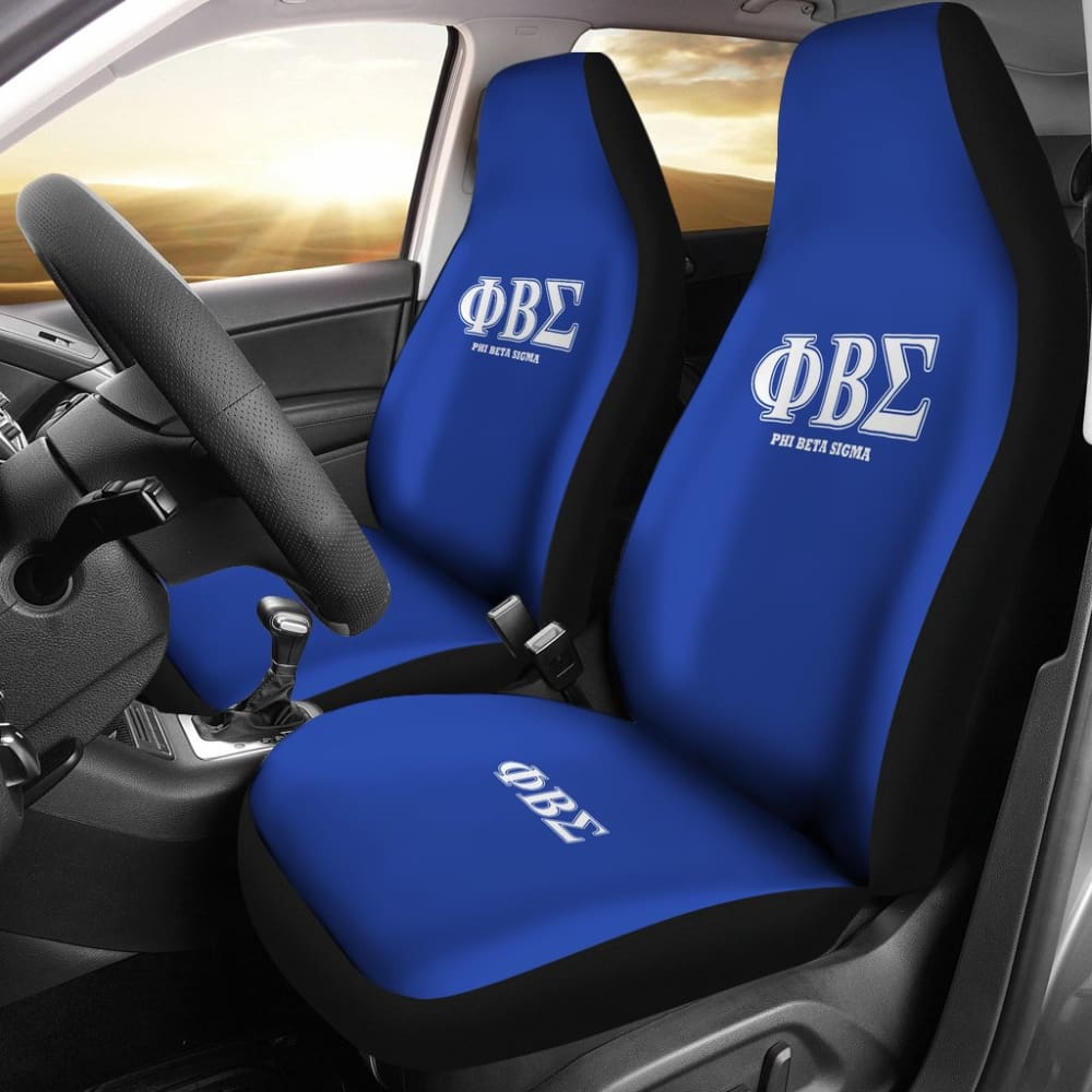 Phi Beta Sigma Fraternity Car Seat Covers for Cars - Premium Custom Fit Seat Protectors for African American Greek Organizations - Perfect for College Events, Road Trips and Brotherhood Rides