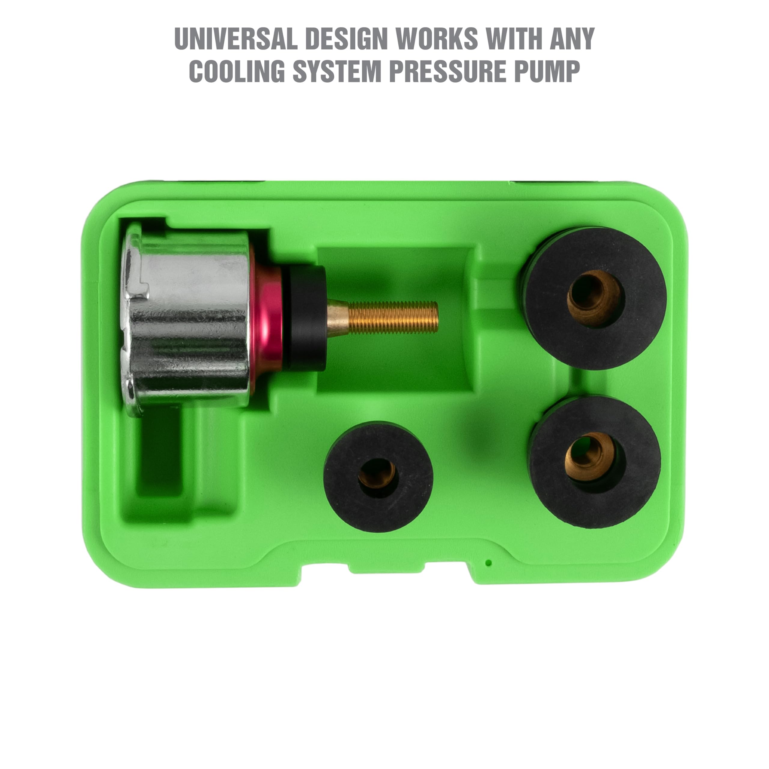 OEMTOOLS 27067 Universal Cooling System Adapter Set - Compatible with Auto Coolant Pressure Tester for Most Vehicles, Fits Plastic Reservoirs | Perfect for Automotive Repair Shops & DIY Car Maintenance