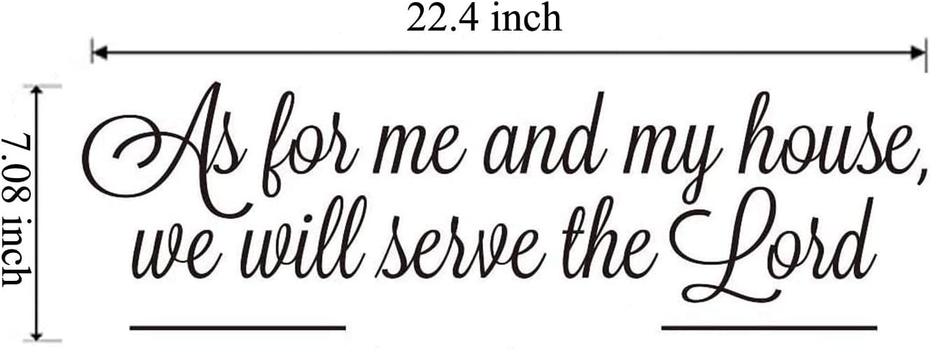 Black Vinyl Wall Sticker - Bible Verse Home Decor for Living Room & Bedroom