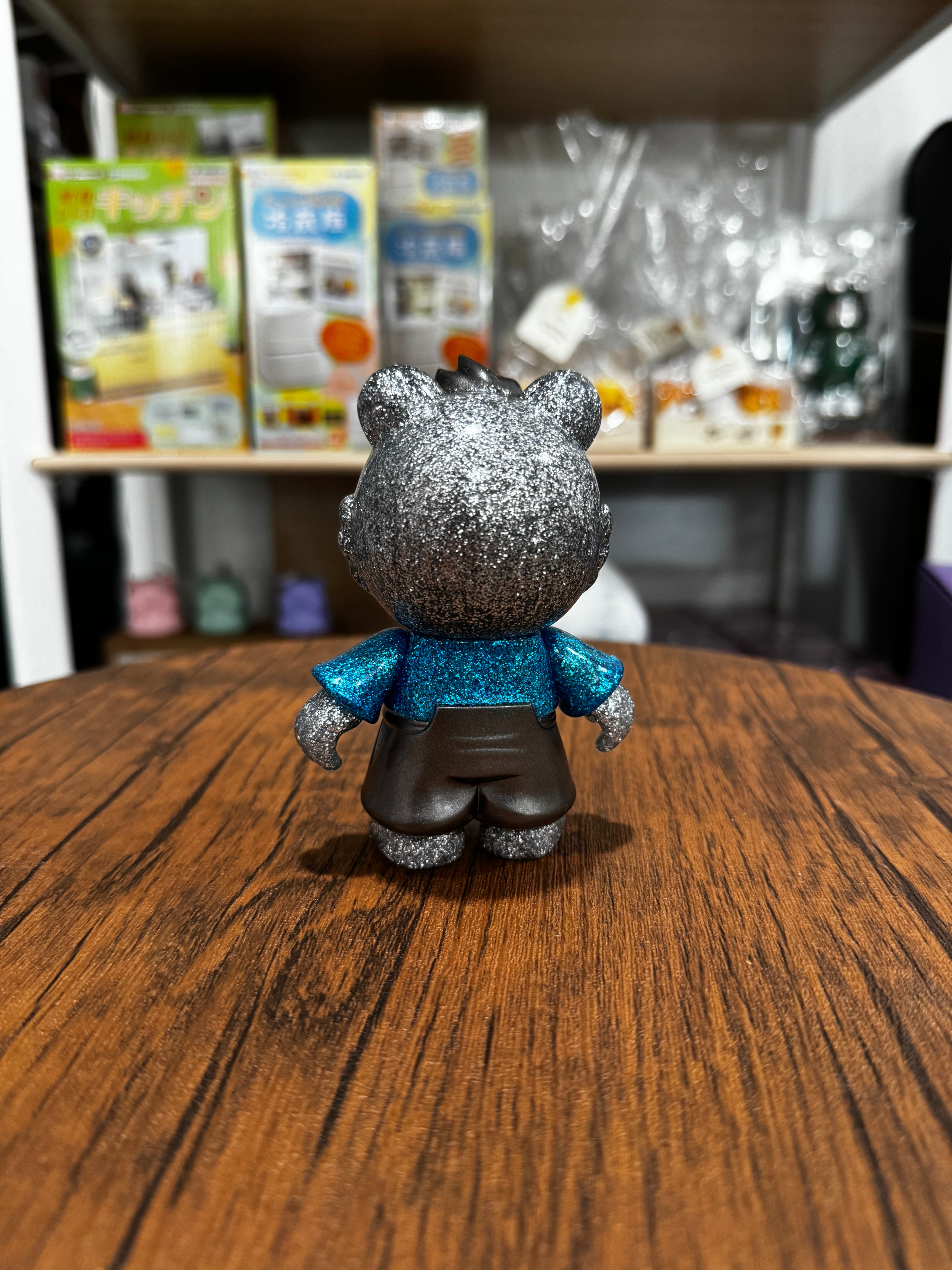 Funky Geek Samurai Bear Glitter Grizzly Plush Toy - Cute Anime Collectible for Home Decor, Gift Giving & Kawaii Lovers