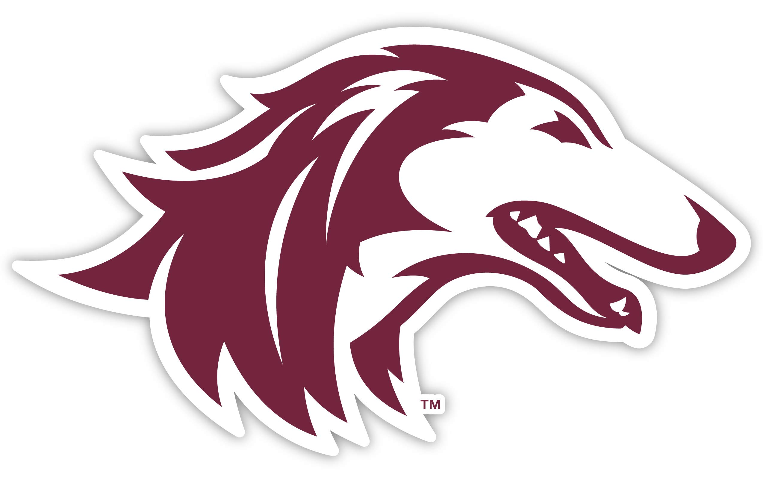Southern Illinois Salukis 8 Inch Vinyl Mascot Decal Sticker 4-Pack - Officially Licensed Collegiate Merchandise for Cars, Laptops & School Spirit