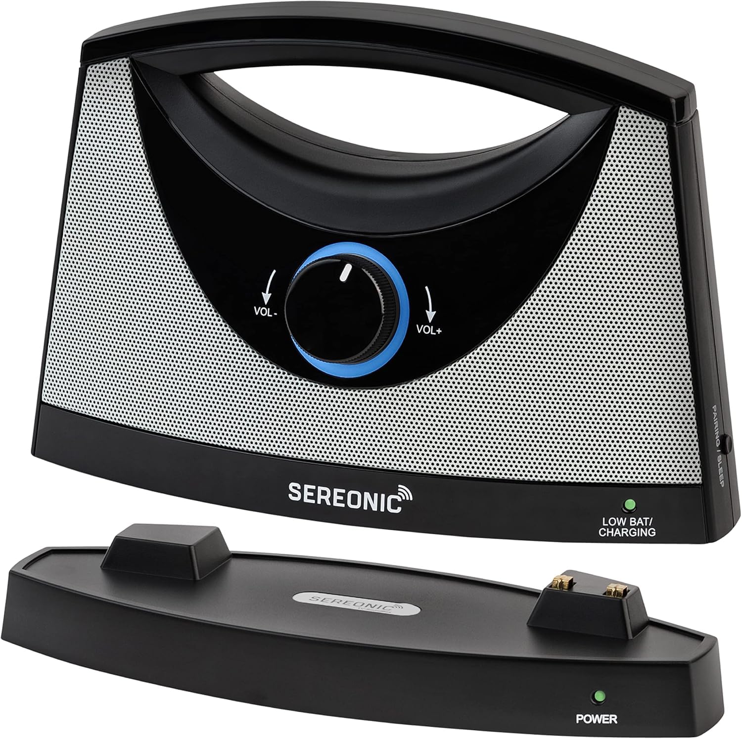 SEREONIC Wireless TV Speakers for Hard of Hearing - Sound Amplifier for Seniors with 100ft Range | Clear Audio for TV Watching at Low Volume | Compatible with Smart TVs, RCA, AUX & Optical | Perfect for Elderly, Hearing Impaired & Private Listening at Home