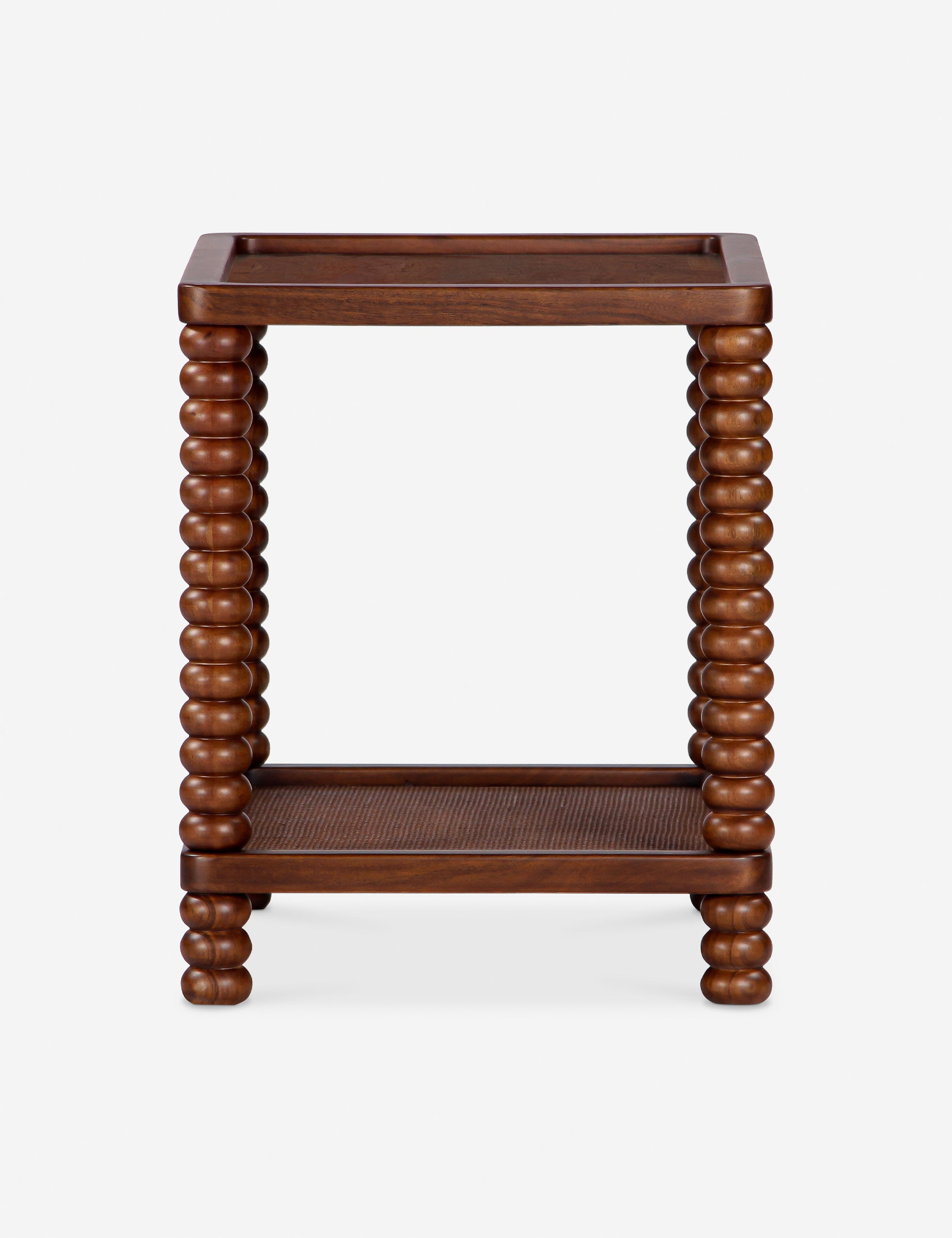 Modern Wooden Side Table - Small End Table for Living Room, Bedroom, or Office - Nightstand with Storage Shelf - Rustic Home Decor Accent Table