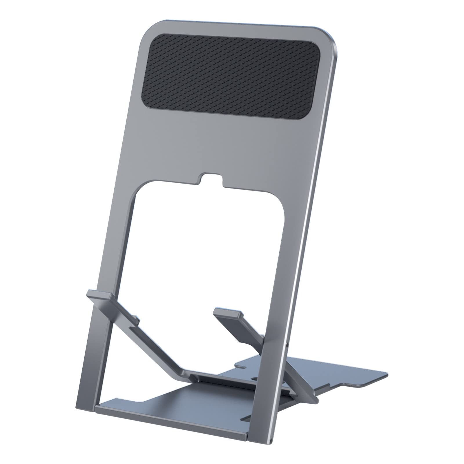 Portable Lazy Flat Folding Stand for Phone & Tablet - Adjustable Desktop Holder with ABS Material - Perfect for Office, Home, Bed & Travel Use