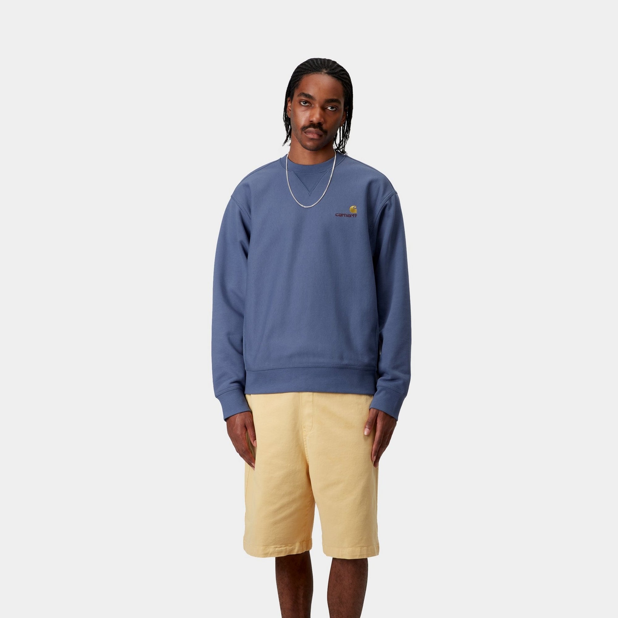 American Script Sweatshirt | Blue Iris Color | Casual Wear & Street Style Fashion for Men & Women
