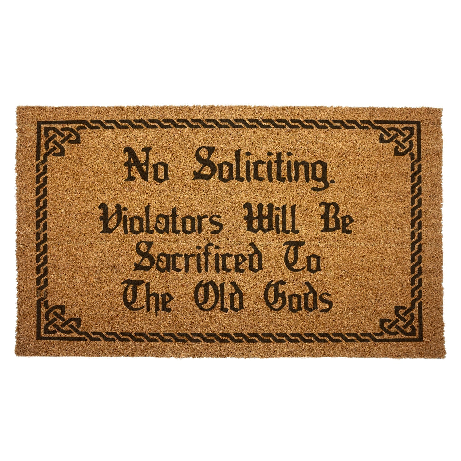 Violators Will Be Sacrificed Funny Doormat - Non-Slip Welcome Mat for Home, Office, or Halloween Decor - Perfect for Entryway, Front Door, or Gag Gift