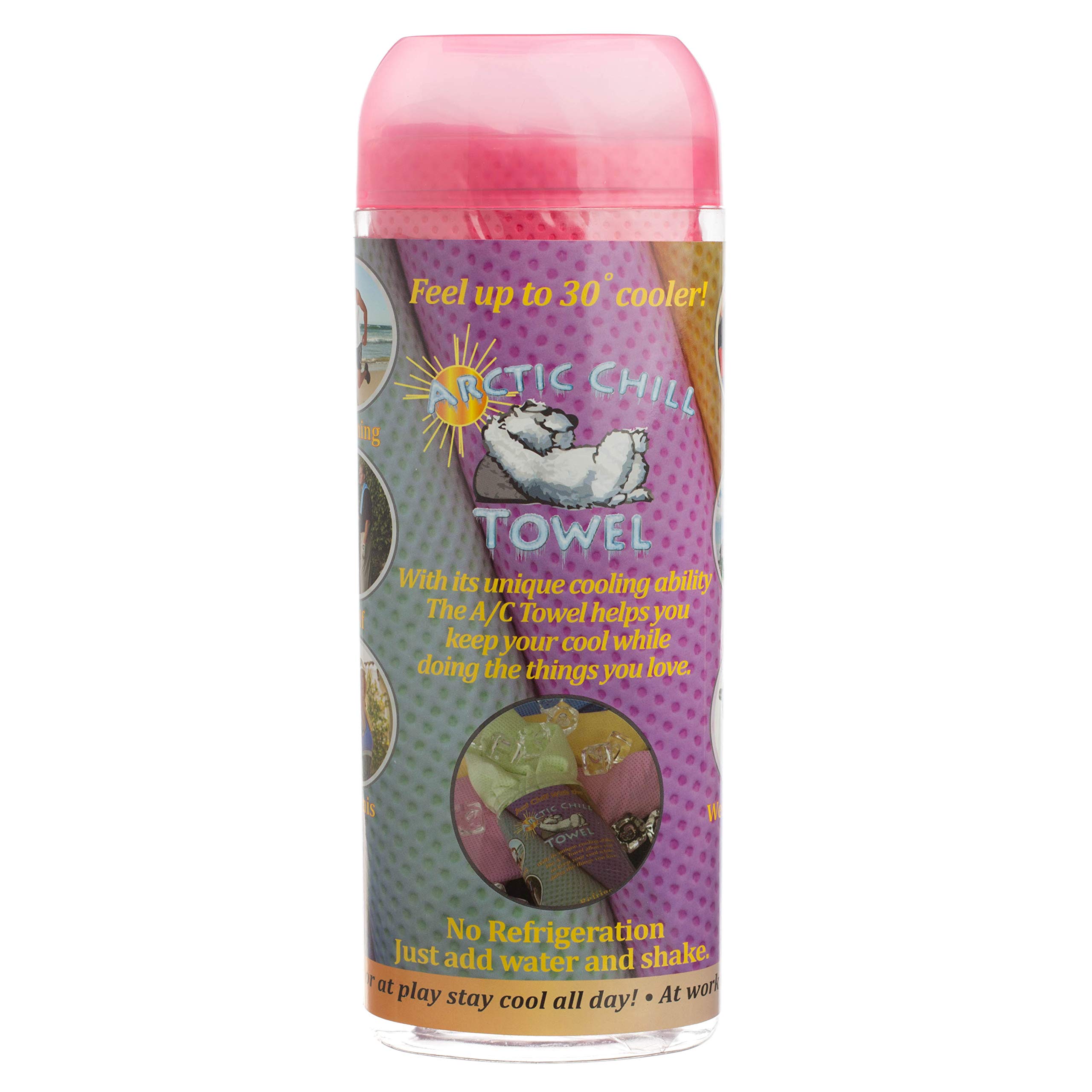 Arctic Chill Pink Cooling Towel - Instant Cooling for Sports, Workouts & Outdoor Activities - Stay Cool in Hot Weather