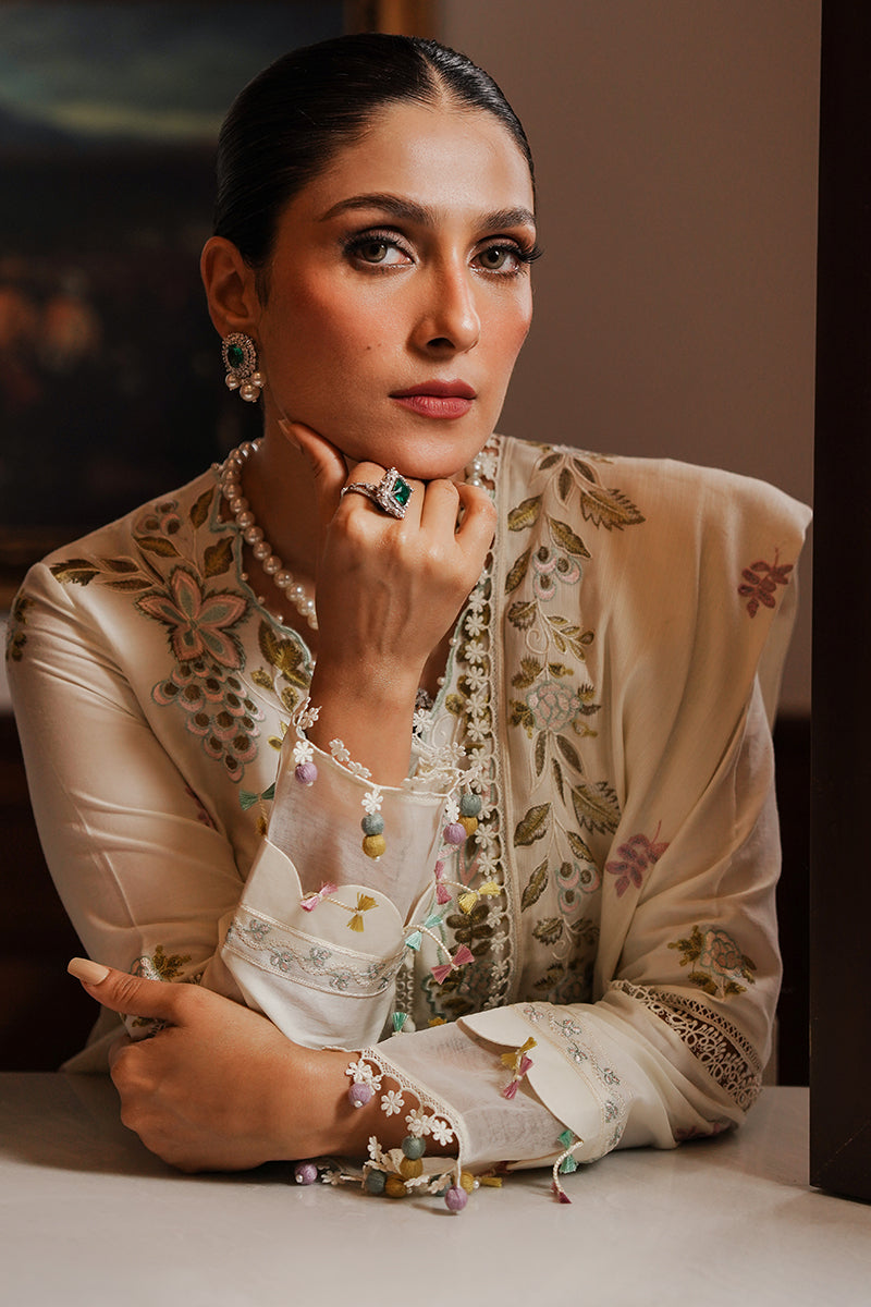 IVORY GARDEN 3-Piece Satin Embroidered Women's Suit Set - Elegant Formal Outfit for Weddings, Parties & Special Occasions