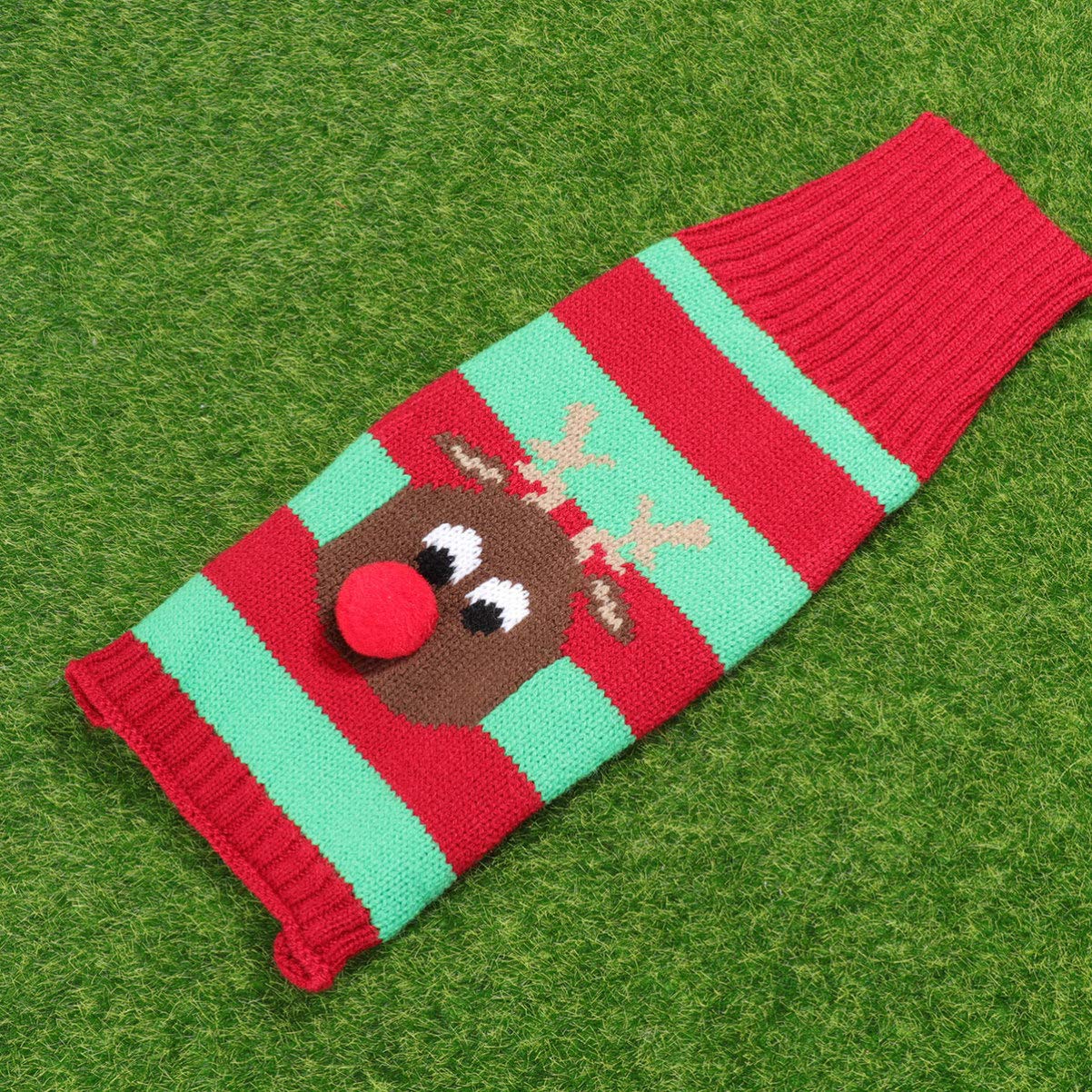 Baluue Christmas Pet Sweater - Cozy Santa Claus Costume for Dogs & Cats - Festive Holiday Winter Clothes for Pet Parties & Family Gatherings - Red Pet Apparel for Christmas Photos & Indoor Celebrations