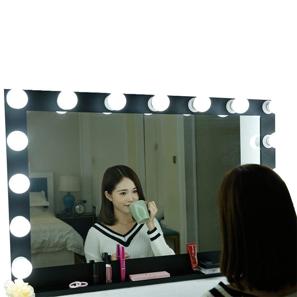 15 LED Lighted Vanity Makeup Mirror with Touch Screen - Large Rectangle Illuminated Mirror for Professional Makeup, Dressing Table, Photo Studio & Salon - Wall Mountable (Monochromatic) - Perfect for Home Beauty Routines & Professional Makeup Application