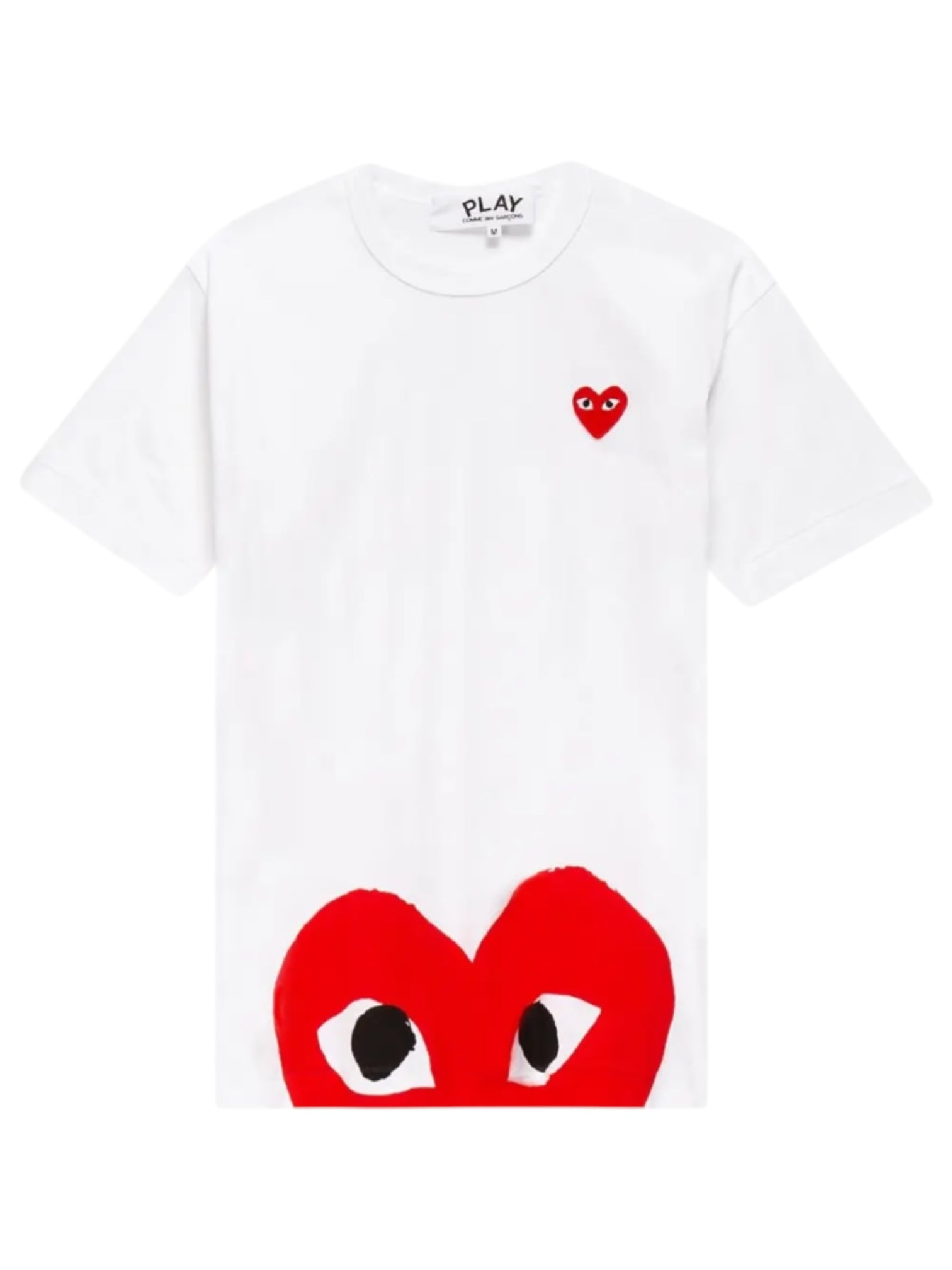 Comme Des Garcons Play T-Shirt P1T034 - White Cotton Tee with Red Heart Logo | Casual Streetwear for Men & Women | Perfect for Everyday Wear, Outings & Fashion Statements