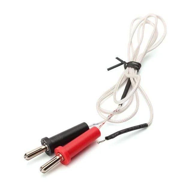 1Pc White K-Type Thermocouple Sensor (-50°C to 350°C) for Multimeters & Temp Meters
