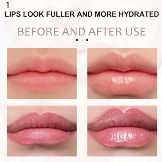 Natural Lip Plumping Serum with Shea Butter & Vitamins C + E - Hydrating Lip Oil for Dark Lips Treatment, Lightening & Volumizing Care for Men & Women | Perfect for Daily Moisturizing, Night Lip Mask & Glossy Lip Prep