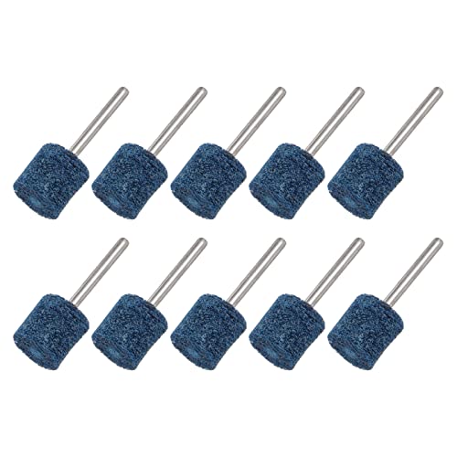 10 Pcs Nylon Fiber Mounted Point Grinding Head 120 Grits 14mm Dia Cylindrical Polishing Wheels for Rotary Tools - Perfect for Metal, Wood & Jewelry Finishing & Polishing