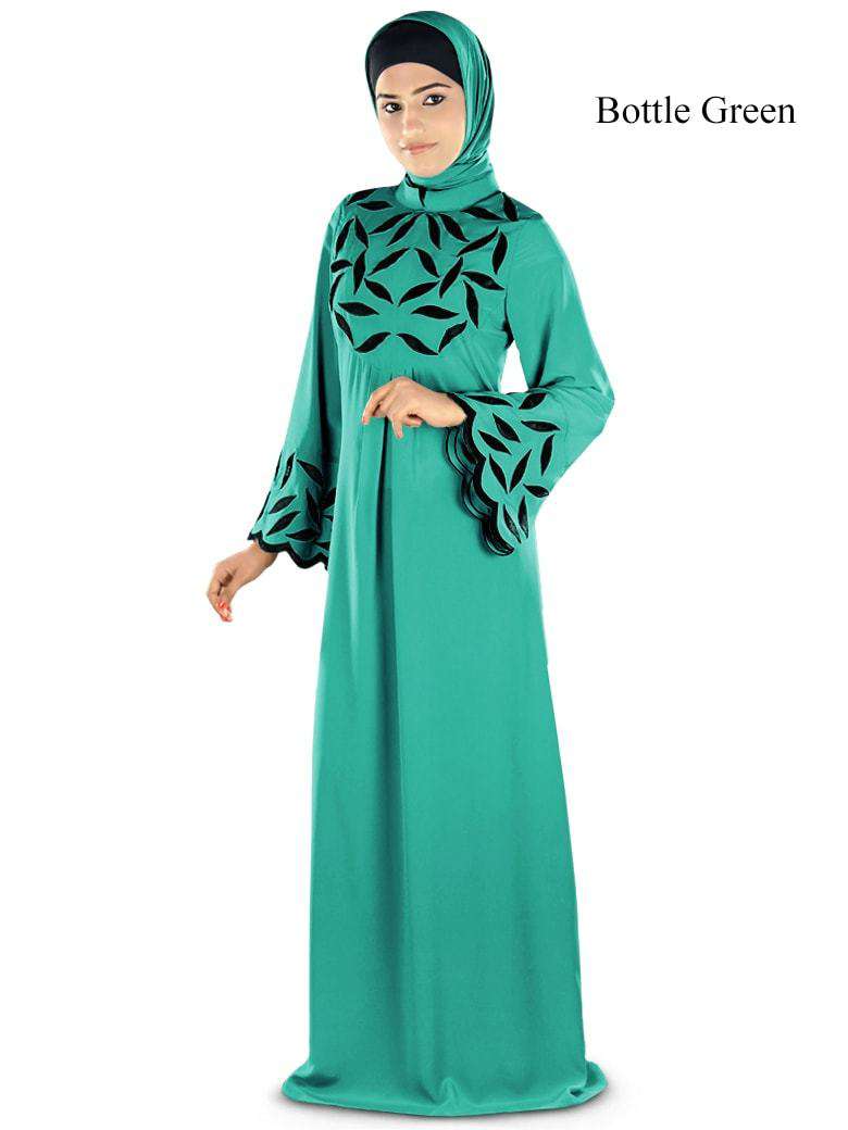 Elegant Mahreen Abaya - Modest Islamic Dress for Women - Perfect for Prayer, Eid, and Special Occasions