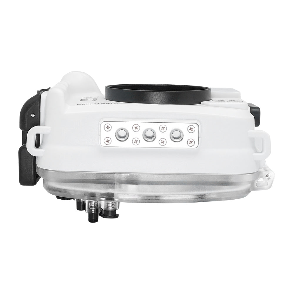 Olympus TG-6 60m/195ft Waterproof Underwater Camera Housing (White) for Scuba Diving, Snorkeling & Marine Photography