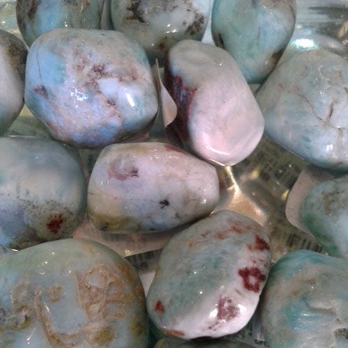 Larimar Tumbled Pocket Stone - Natural Blue Gemstone for Stress Relief & Healing | Perfect for Meditation, Jewelry Making & Gifts