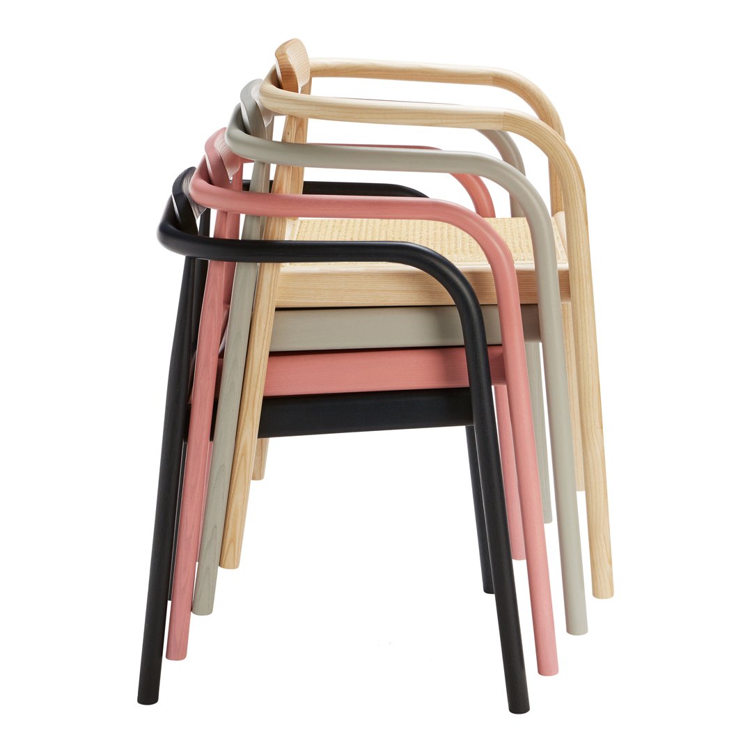 Modern Ahm Armchair - Stackable & Space-Saving Accent Chair for Living Room, Office, or Patio - Comfortable Lounge Seating for Home Decor