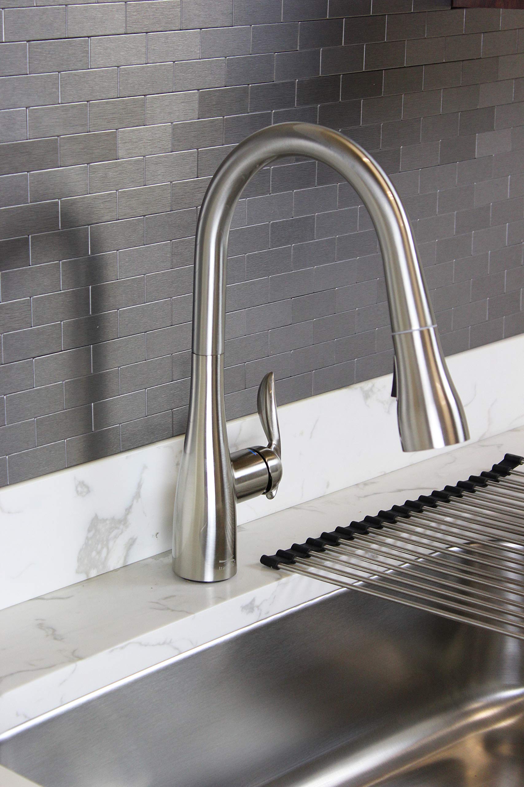 Transolid T3540-PC Polished Chrome Single Handle Pull Down Kitchen Faucet - Perfect for Modern Home Kitchens & Restaurant Use