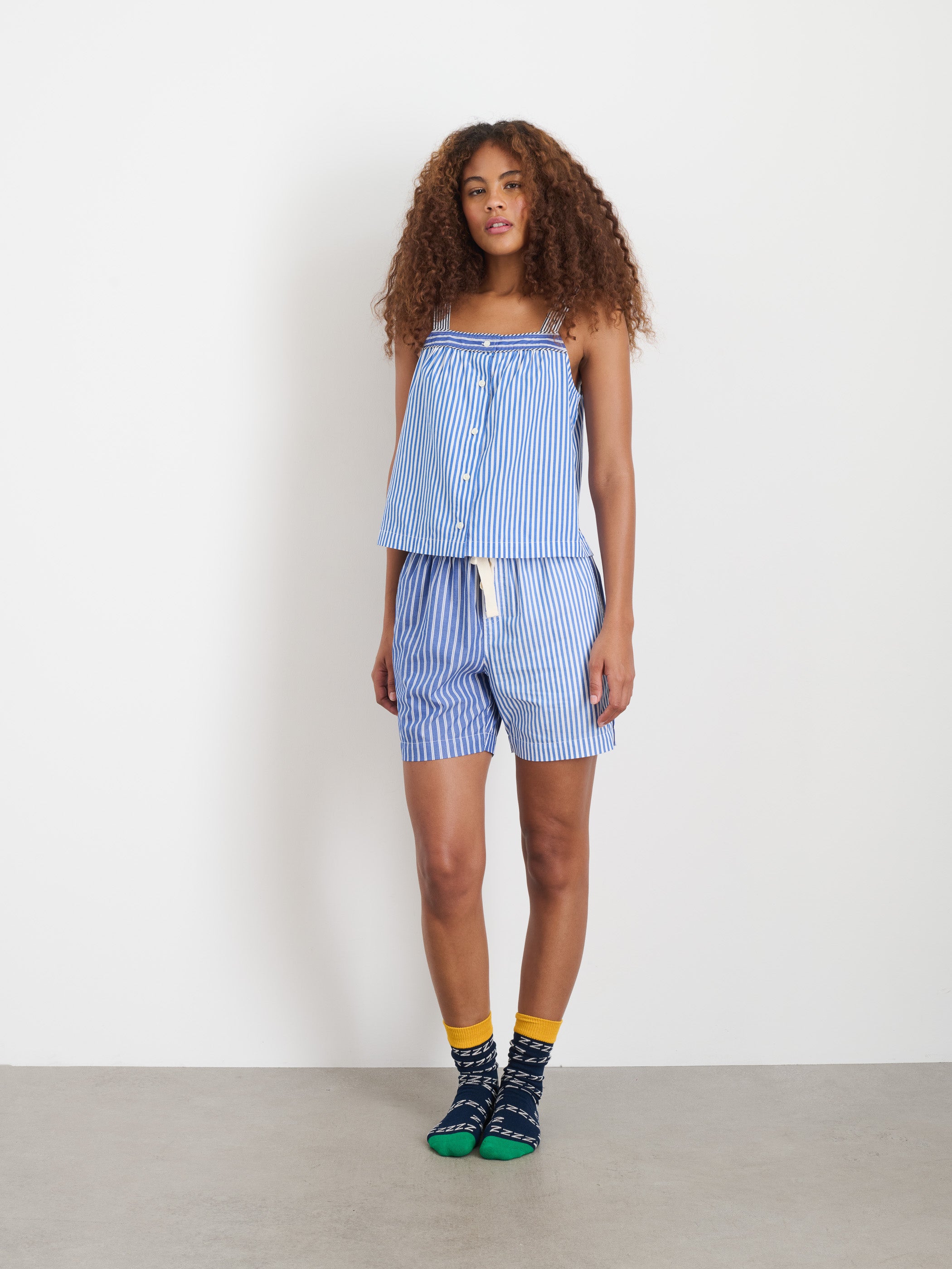 P'Jimmies Women's Striped Sleep Shorts - Soft & Comfortable Lounge Pajama Shorts for Nightwear, Relaxing at Home, and Summer Sleepwear