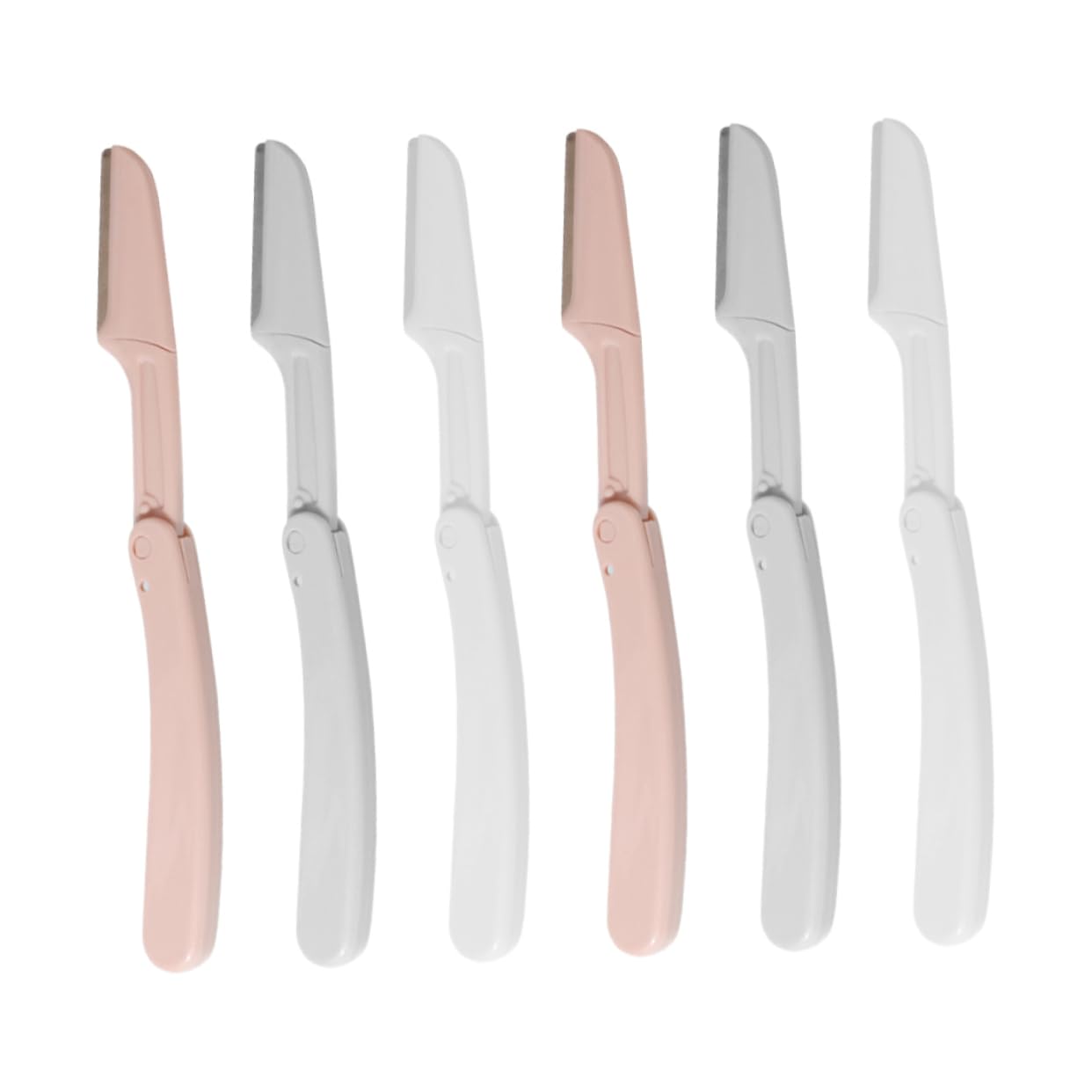 Mikinona 6Pcs Foldable Eyebrow Razor for Women - Precision Eyebrow Trimmer & Facial Hair Remover - Portable Brow Shaper for Travel, Home & Salon Use