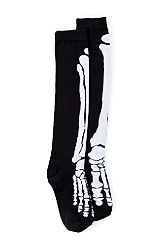 Knee High - Black Skeleton Socks