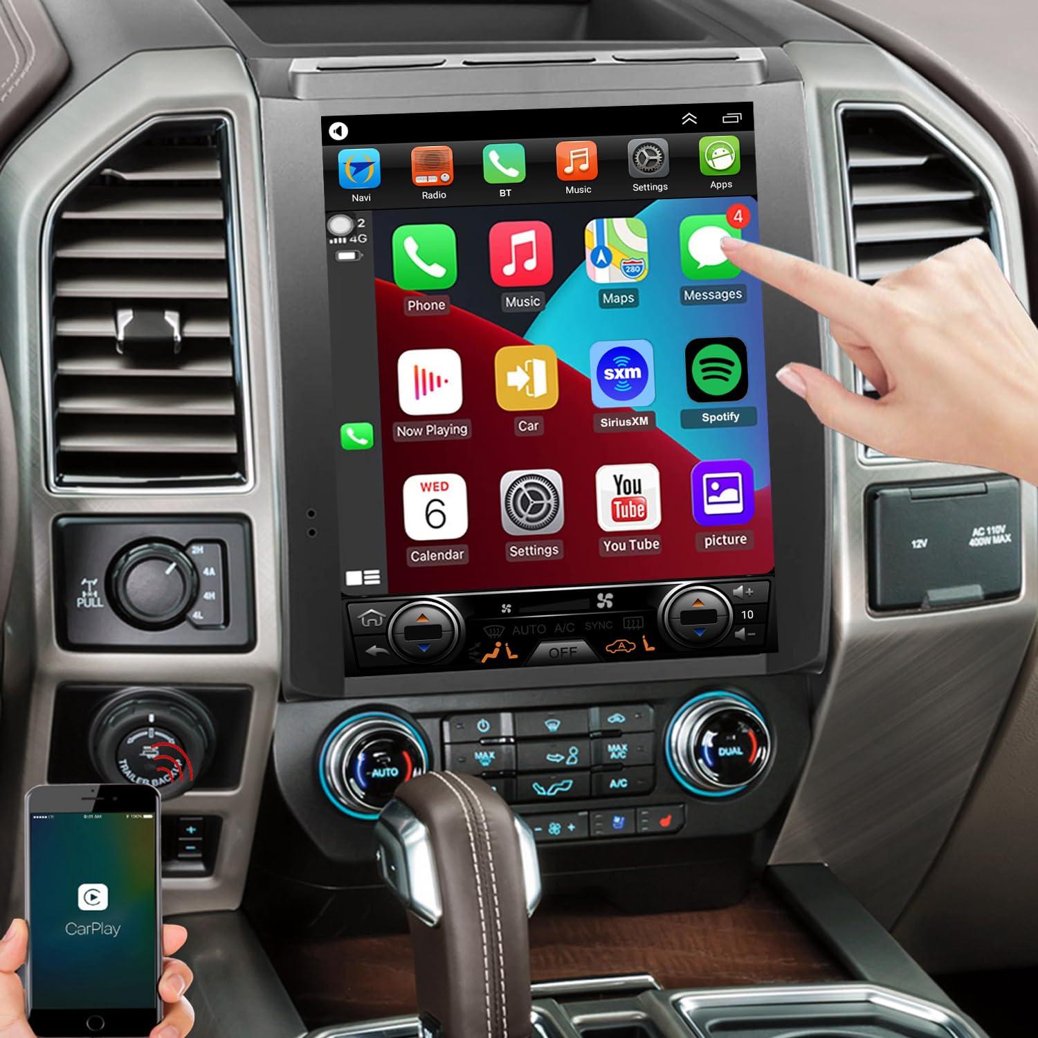 Ford F150 Radio Upgrade 2015-2018 | Android 13 8-Core CPU Car Stereo | 12.1
