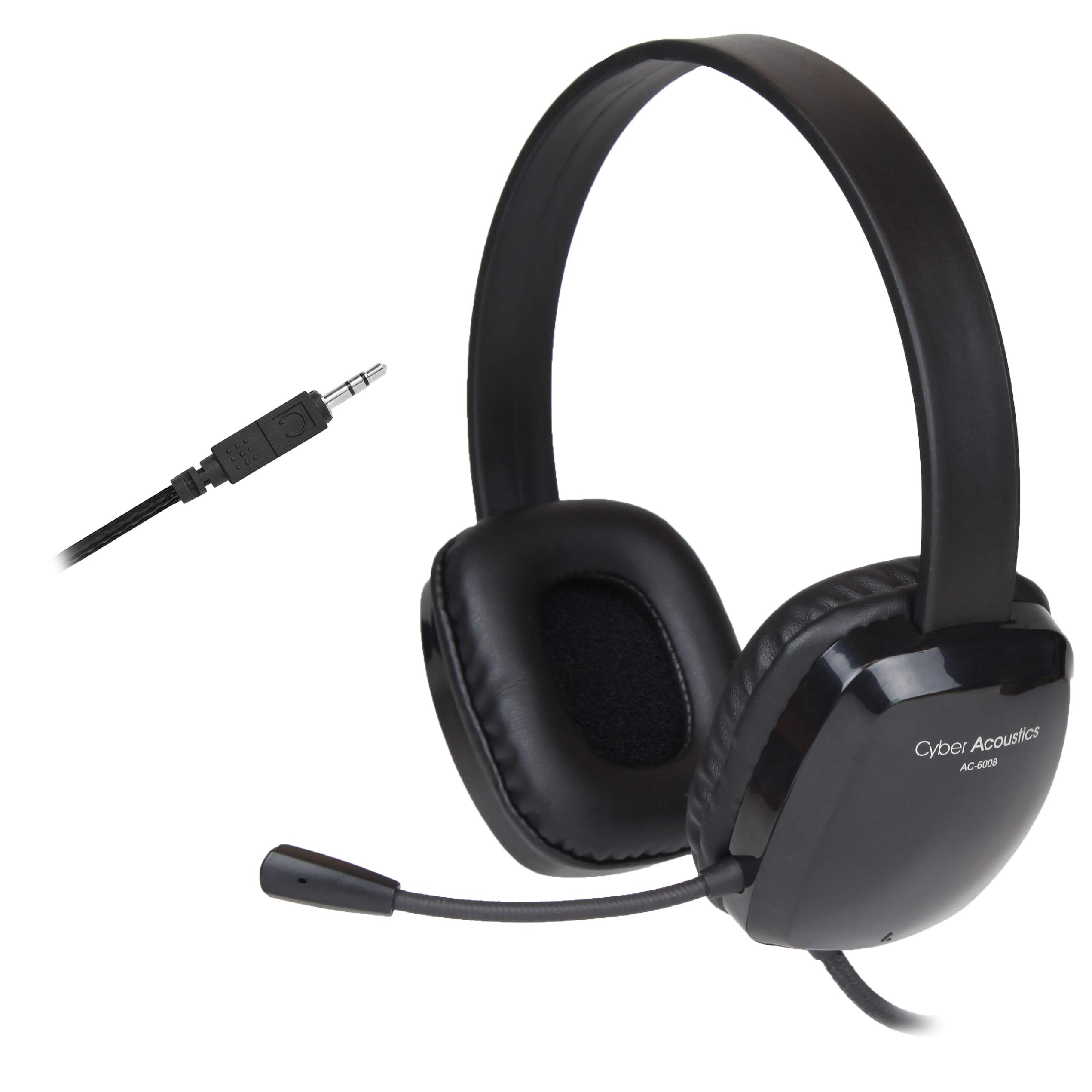 80 Pack Stereo Headset with Noise-Canceling Unidirectional Mic - Compatible with PC, Mac, Chromebook, Surface, Tablets & Smartphones - Ideal for Online Classes, Gaming & Remote Work (AC-6008-80)