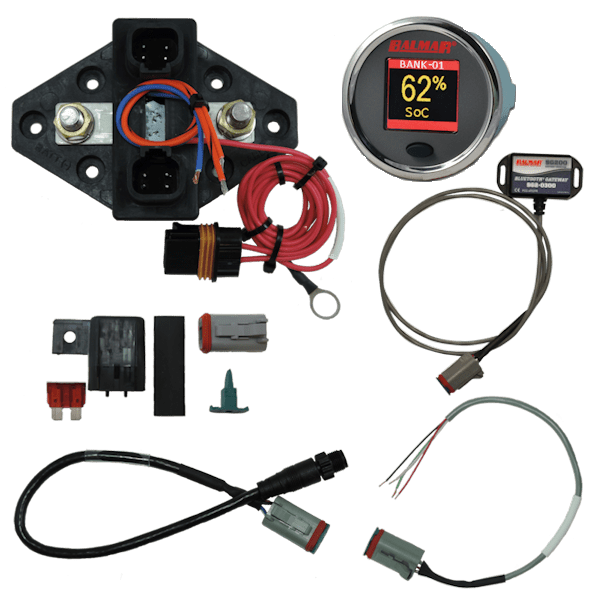 SG230 Battery Monitor Kit - 12V 48V Lithium Battery Monitor with NMEA 2000 Gateway & Color Display for Marine, RV, and Solar Power Systems