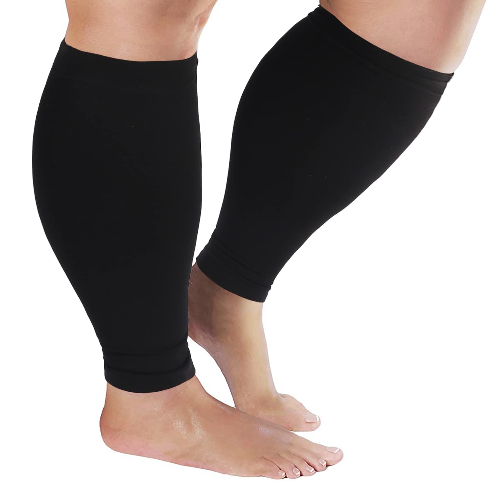 **Women's & Men's Plus Size Wide Calf Compression Sleeves – XXL for Varicose Veins, Edema, Swelling & Shin Splints Relief – Ideal for Work, Travel, Sports & Everyday Comfort**    *(Perfect for Running, Nursing, Long Flights & Post-Workout Recovery)*