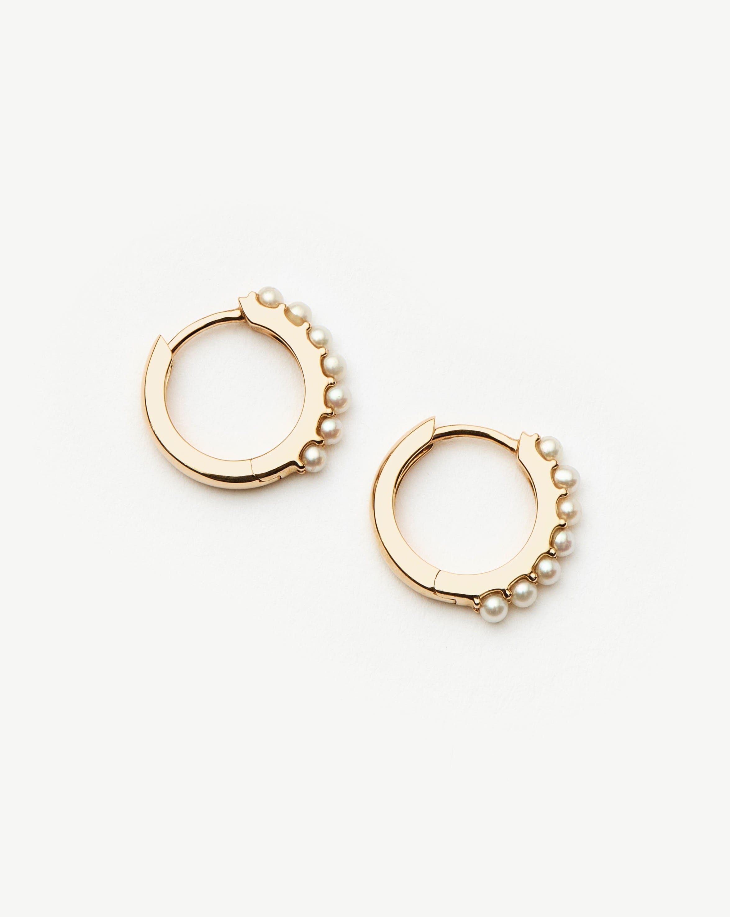 Fine Pearl Huggie Earrings - Elegant & Dainty Pearl Studs for Women | Perfect for Weddings, Parties & Everyday Wear