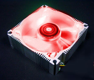 Okgear 80mm 4 LED Crystal Cooling Fan with Aluminum Frame - RGB PC Case Fan for Gaming Computer, Desktop, and Laptop Cooling (Various Colors) - Perfect for PC Builds, Overclocking, and Silent Operation